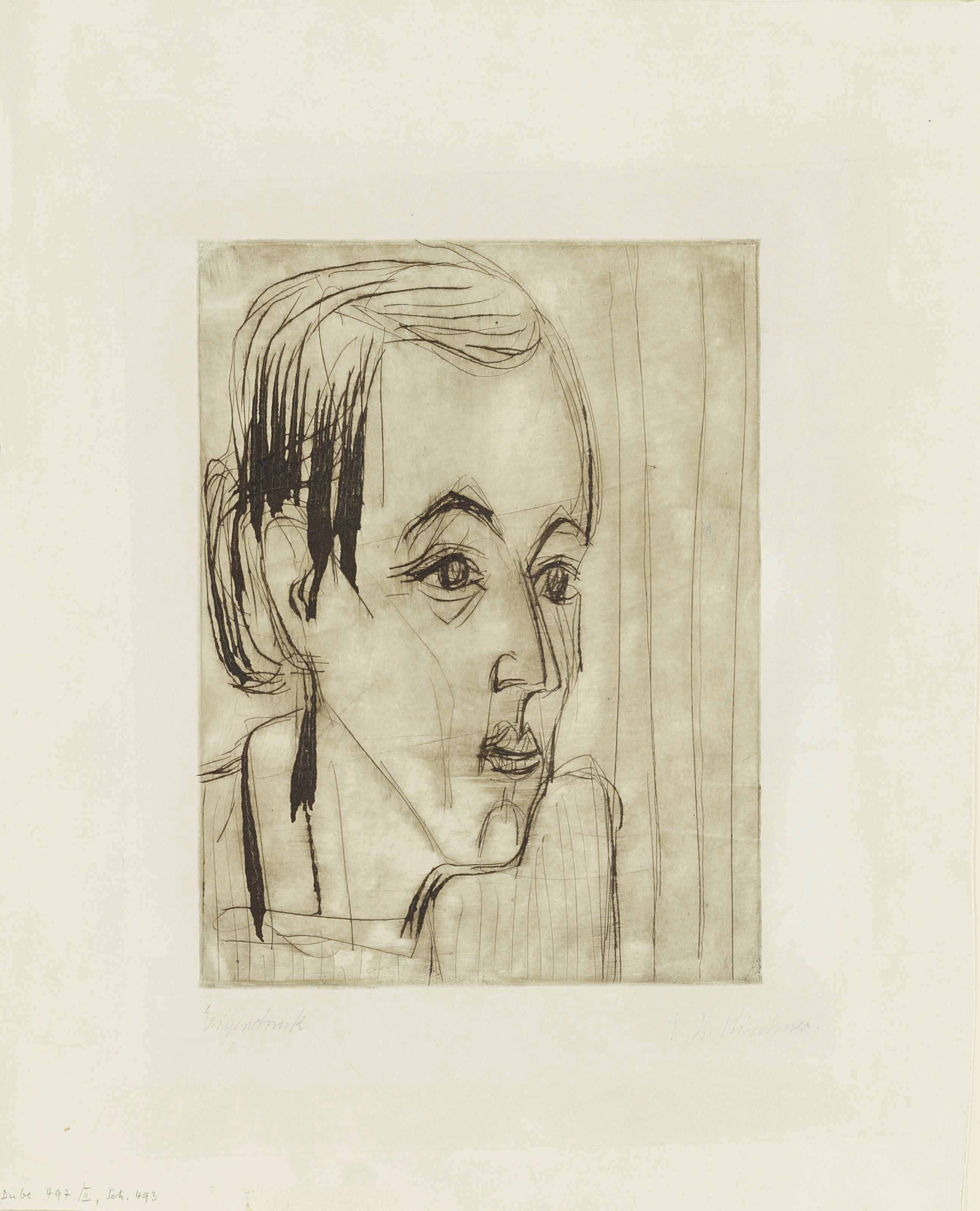 Ernst Ludwig Kirchner — Портрет фрау Дженни, 1924