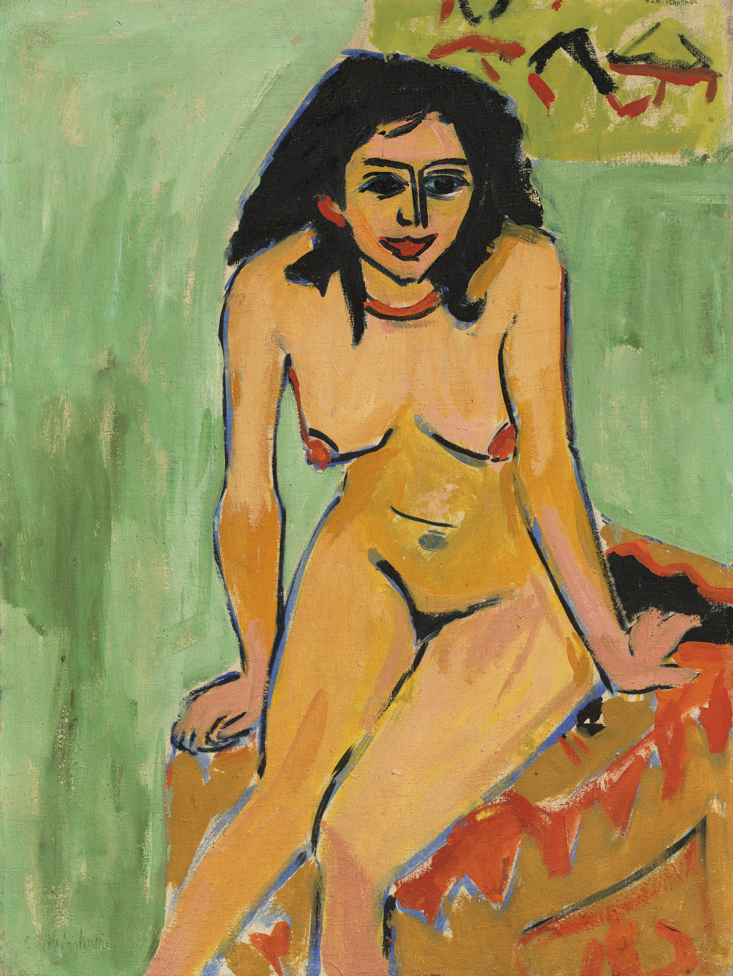 Ernst Ludwig Kirchner — Цвей, девушка из семьи Бадеванне (Фрау флахер, жена и девушка из семьи Фехер) (справа); Сиделка шварцхааригер, женщина из семьи Бадеванне (справа)