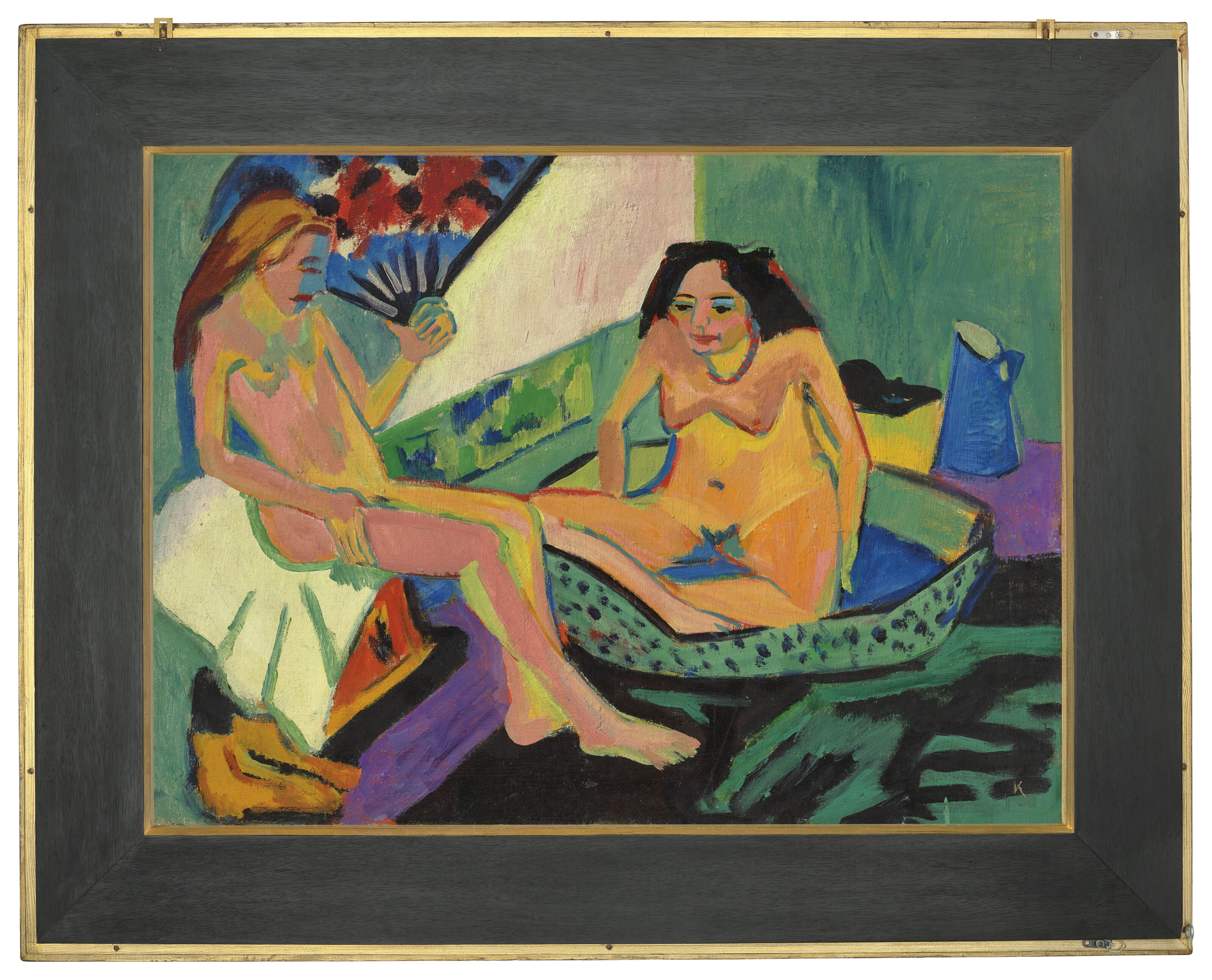 Ernst Ludwig Kirchner — Цвей, девушка из семьи Бадеванне (Фрау флахер, жена и девушка из семьи Фехер) (справа); Сиделка шварцхааригер, женщина из семьи Бадеванне (справа), изображение 4