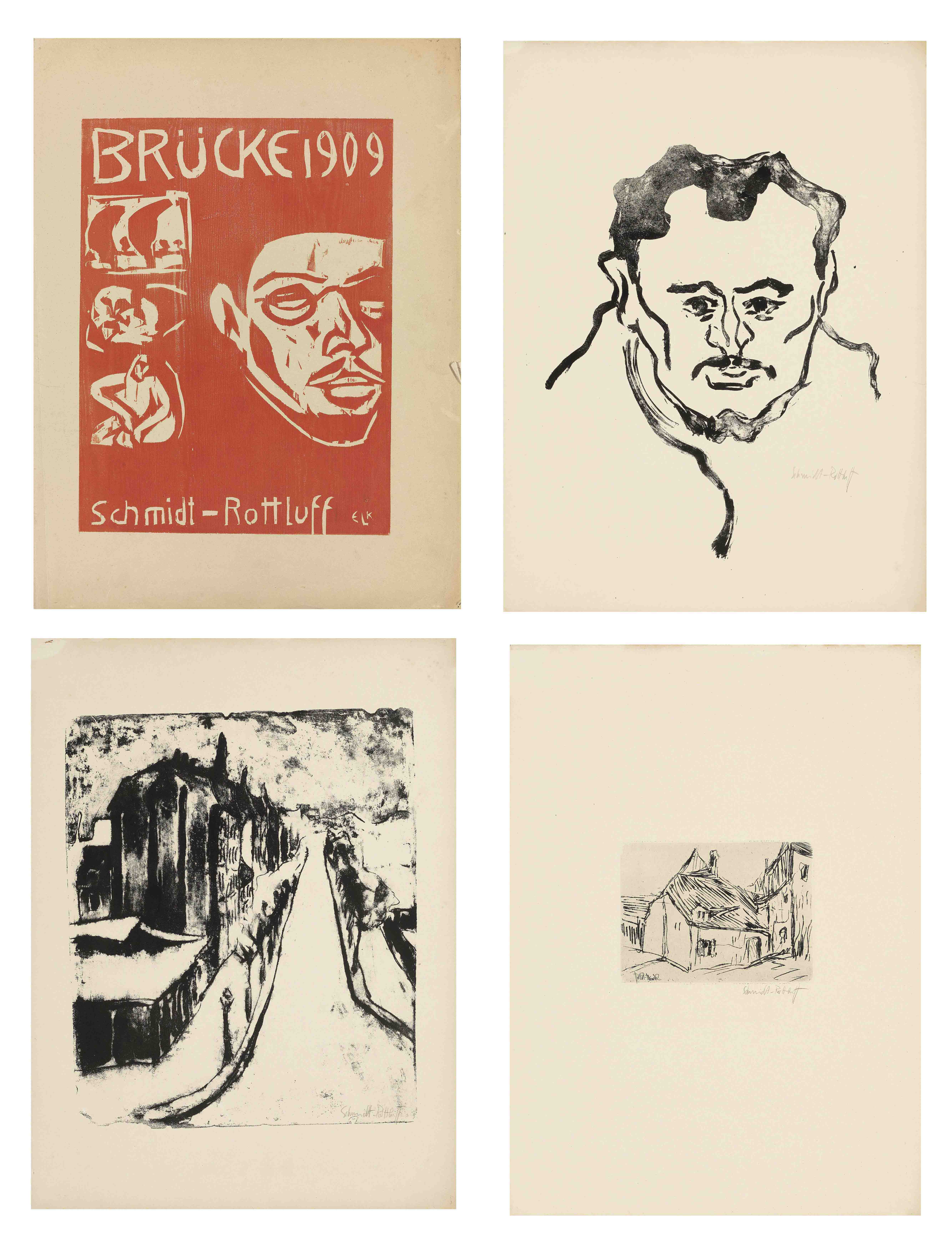 Ernst Ludwig Kirchner — Портфель Brücke 1909 (Dube 706; Schapire 9, 56, 57)