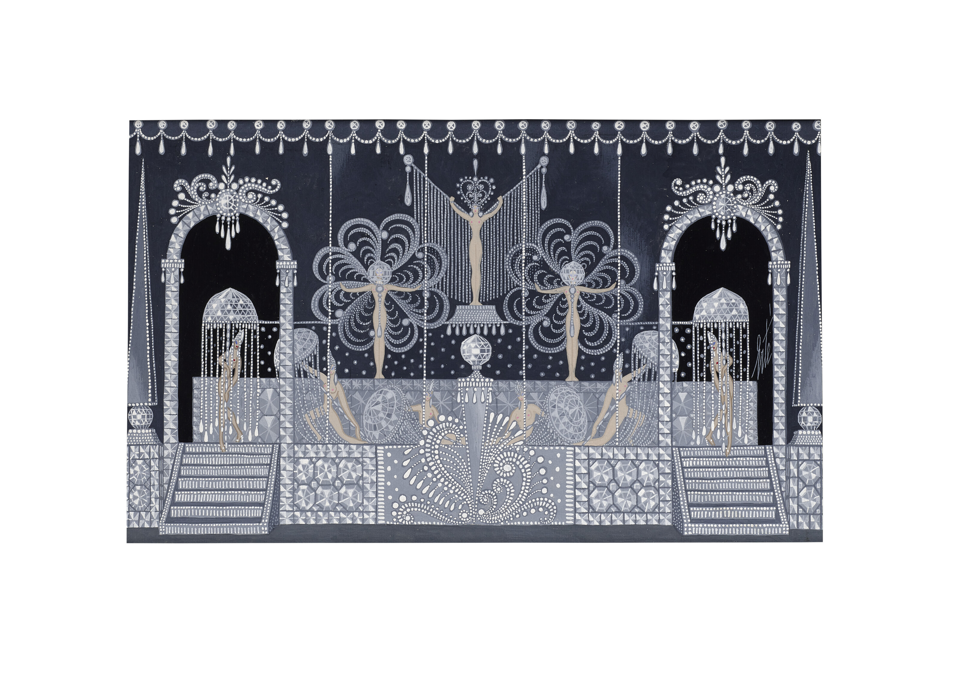 Erté — Макет художественной картины из "Бриллиантов"