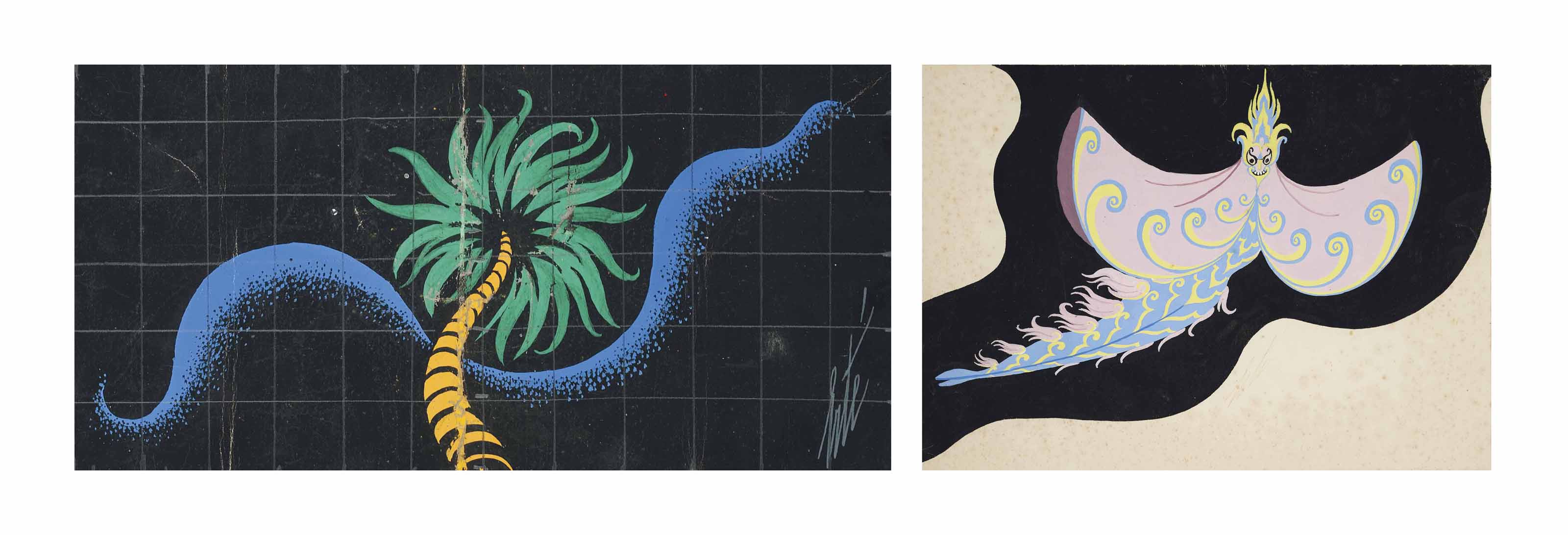 Erté — Крылатый Деймон и джунгли