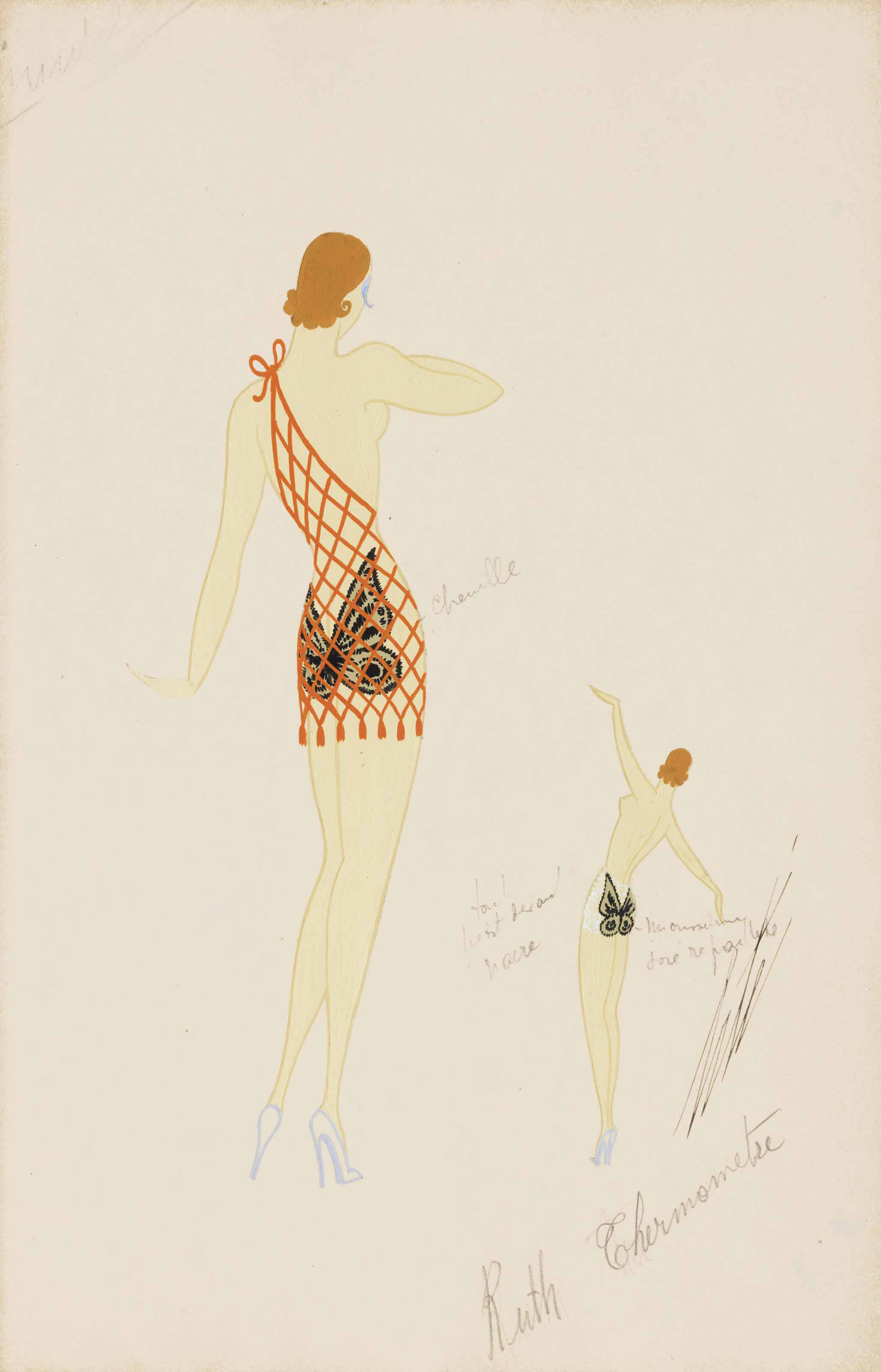Erté — Женский папельон