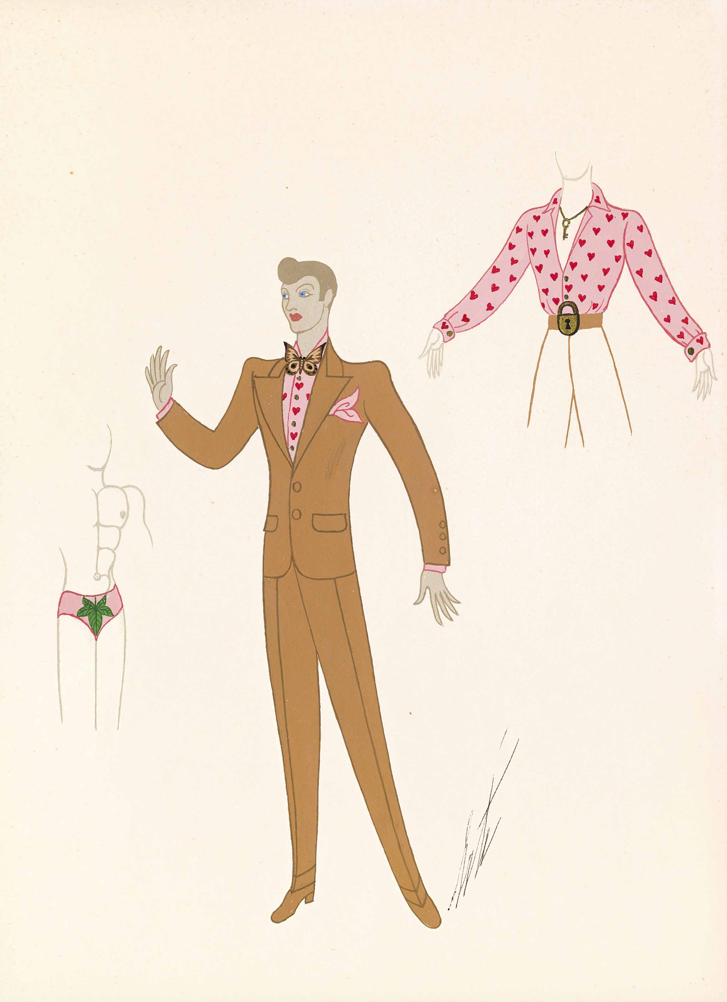 Erté — Молодой человек "Околдован"