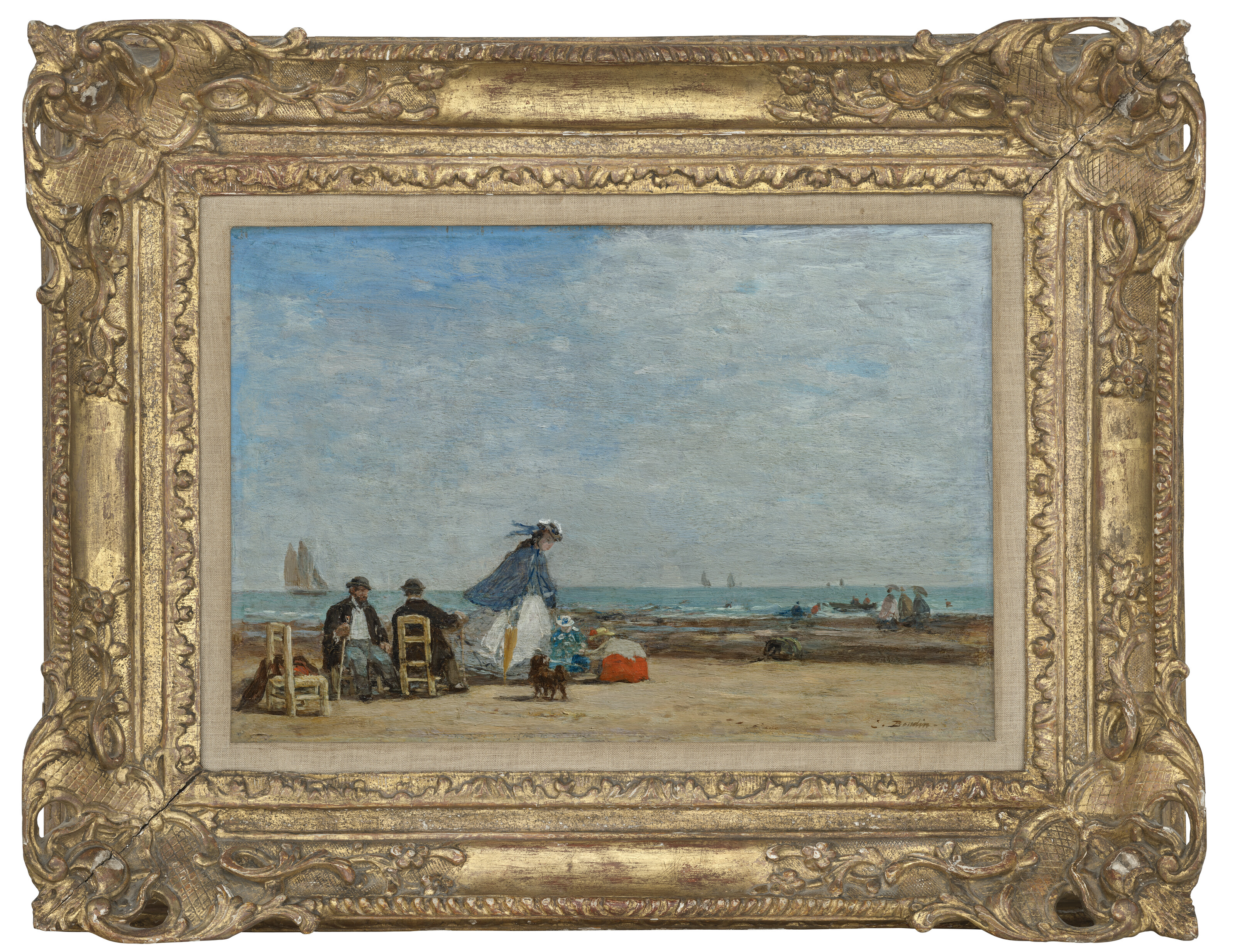 Eugène Boudin — Сцена на пляже в Довиле, изображение 2
