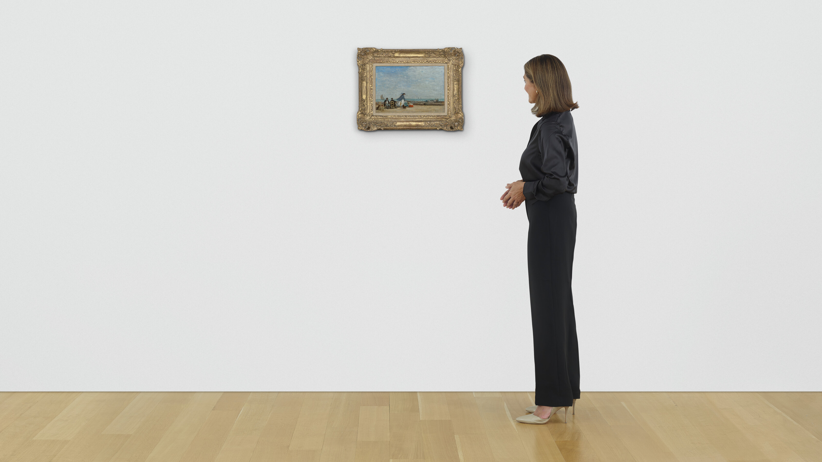 Eugène Boudin — Сцена на пляже в Довиле, изображение 4