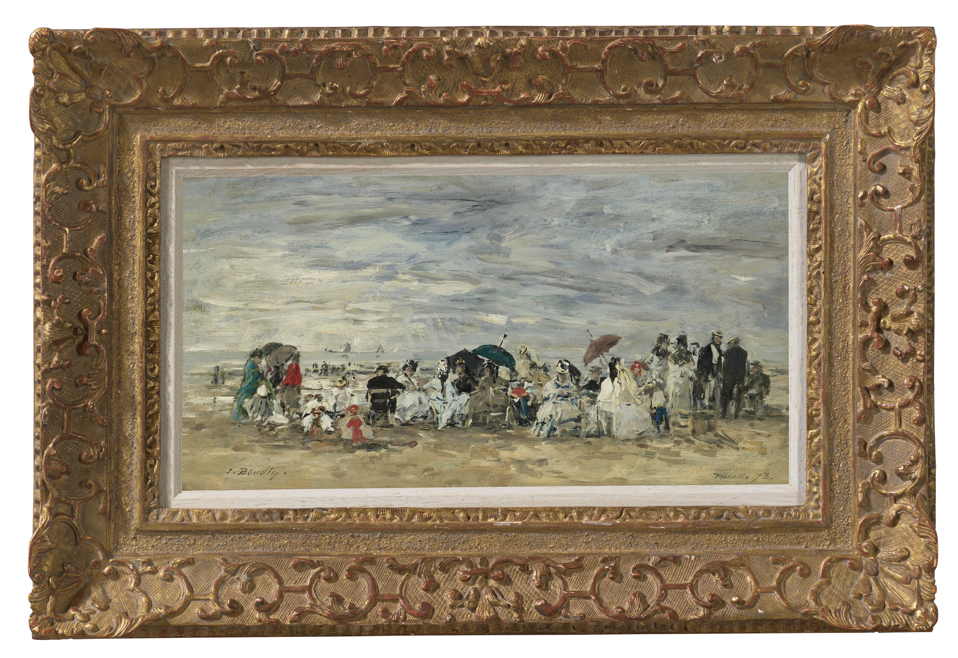 Eugène Boudin — Трувиль, Сцена на пляже, изображение 2