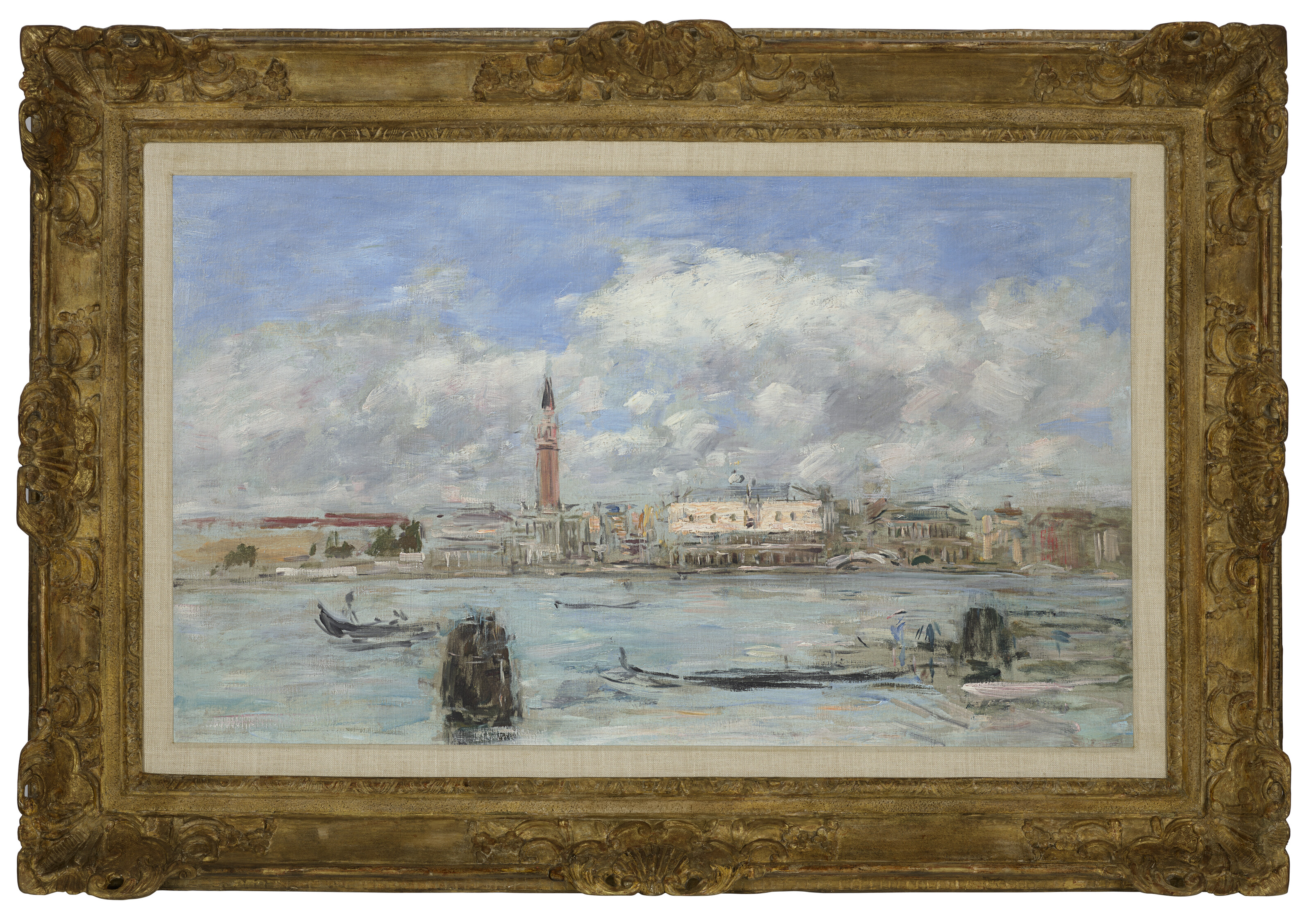 Eugène Boudin — Венеция, колокольня, Дворец дожей и площадь Святого Георгия (эскиз), изображение 3
