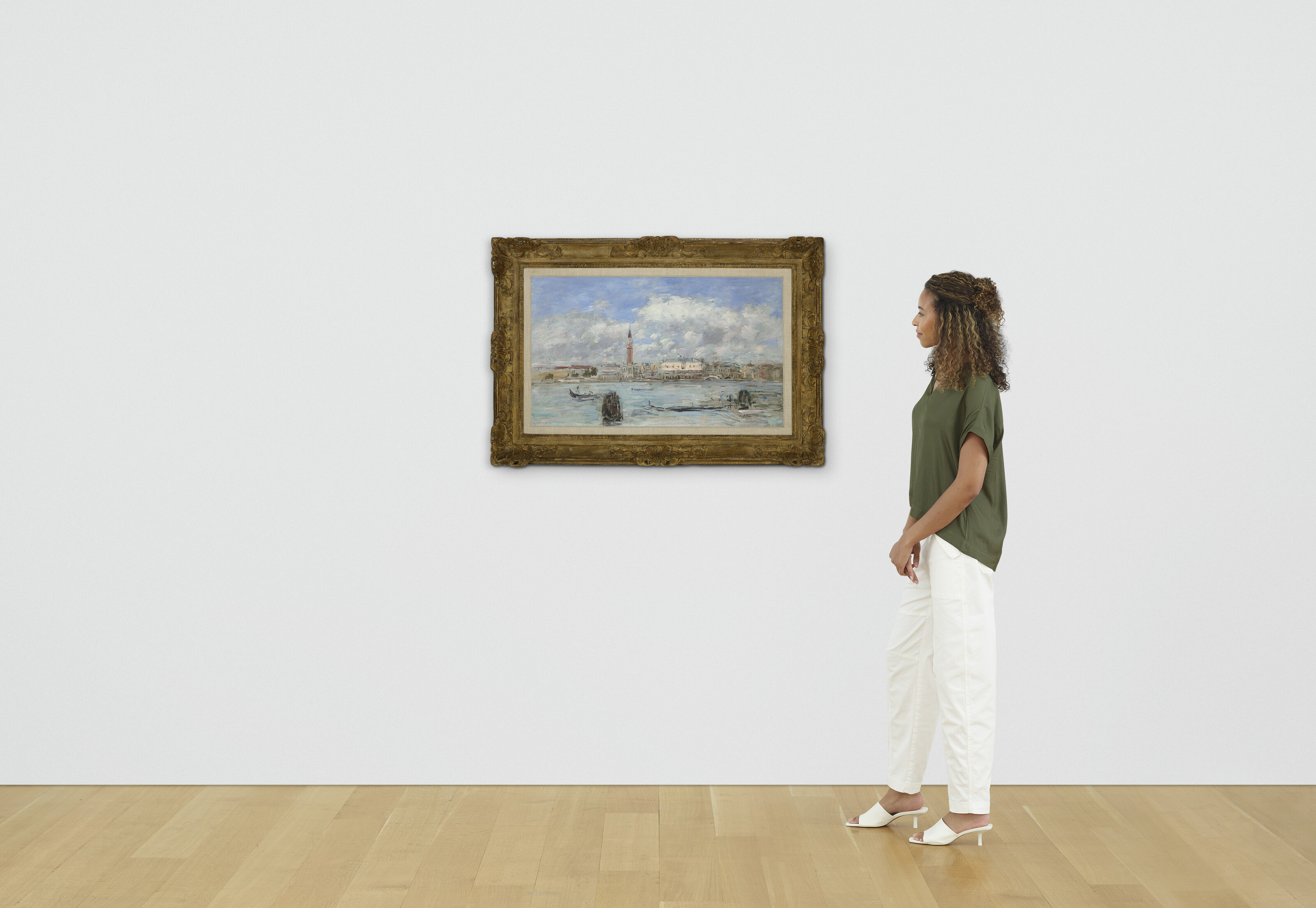 Eugène Boudin — Венеция, колокольня, Дворец дожей и площадь Святого Георгия (эскиз), изображение 5