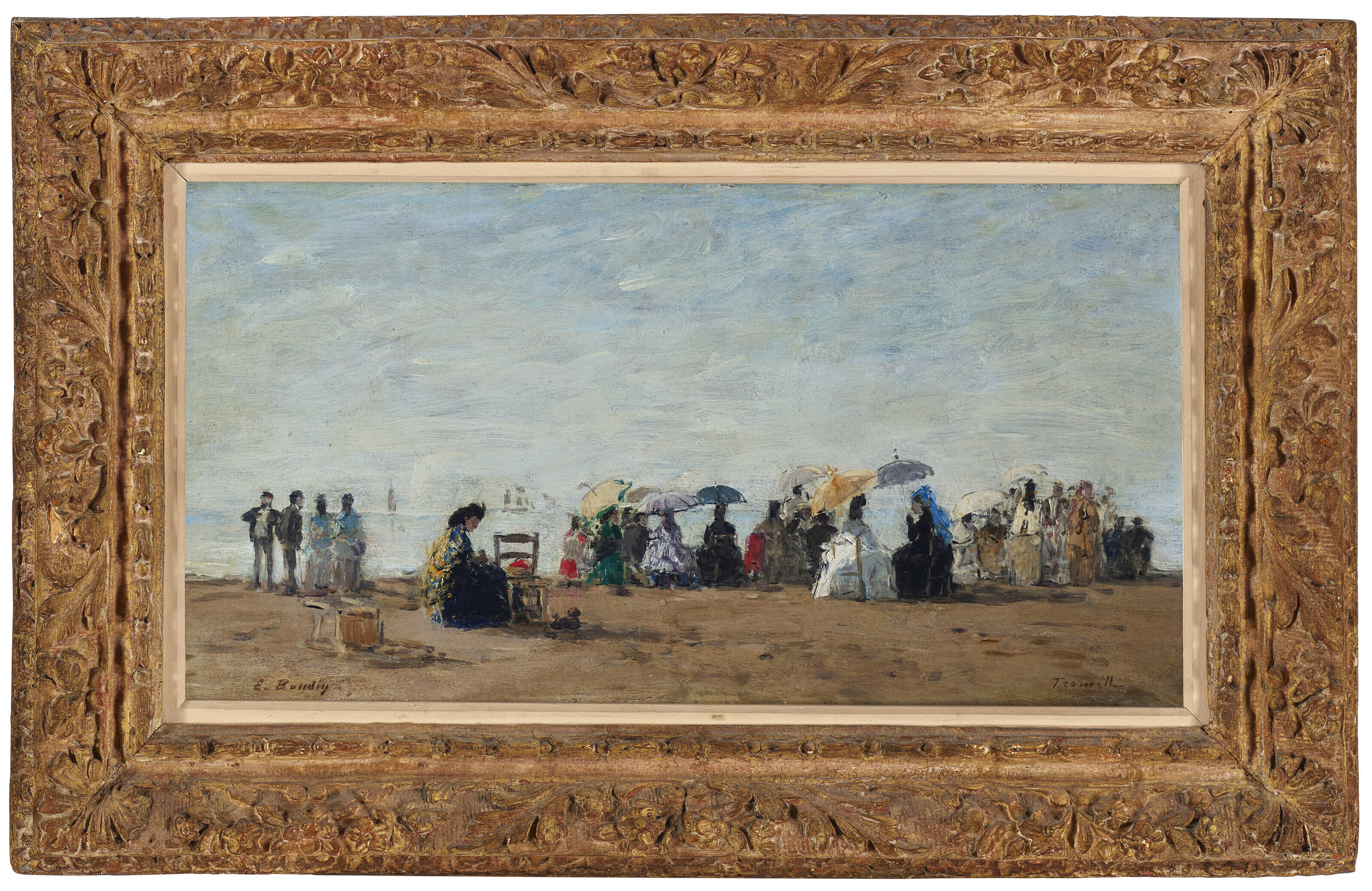 Eugène Boudin — Сцена на пляже в Трувиле, изображение 2