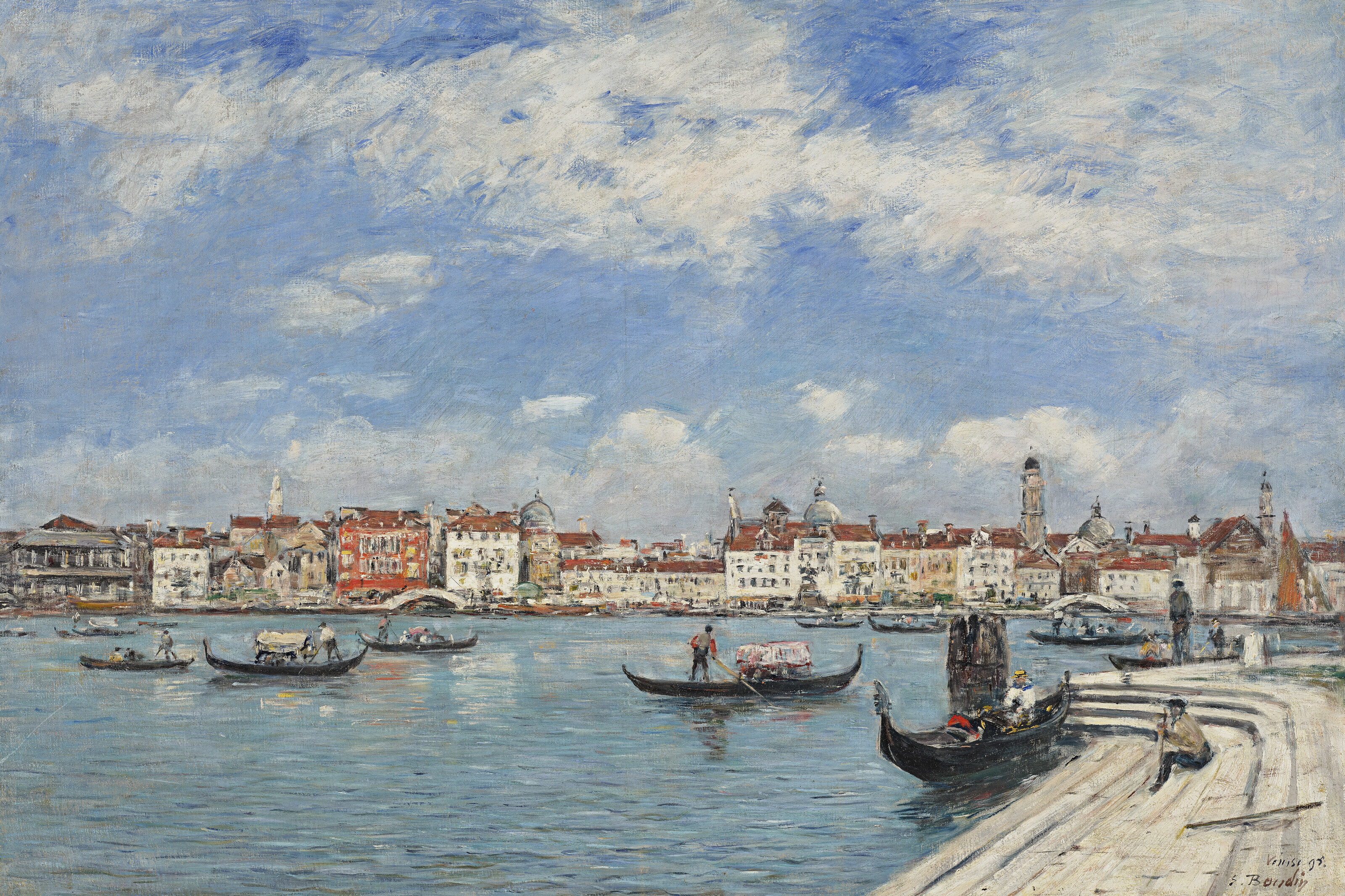 Eugène Boudin — Венеция, главная улица Сан-Джорджо, изображение 1