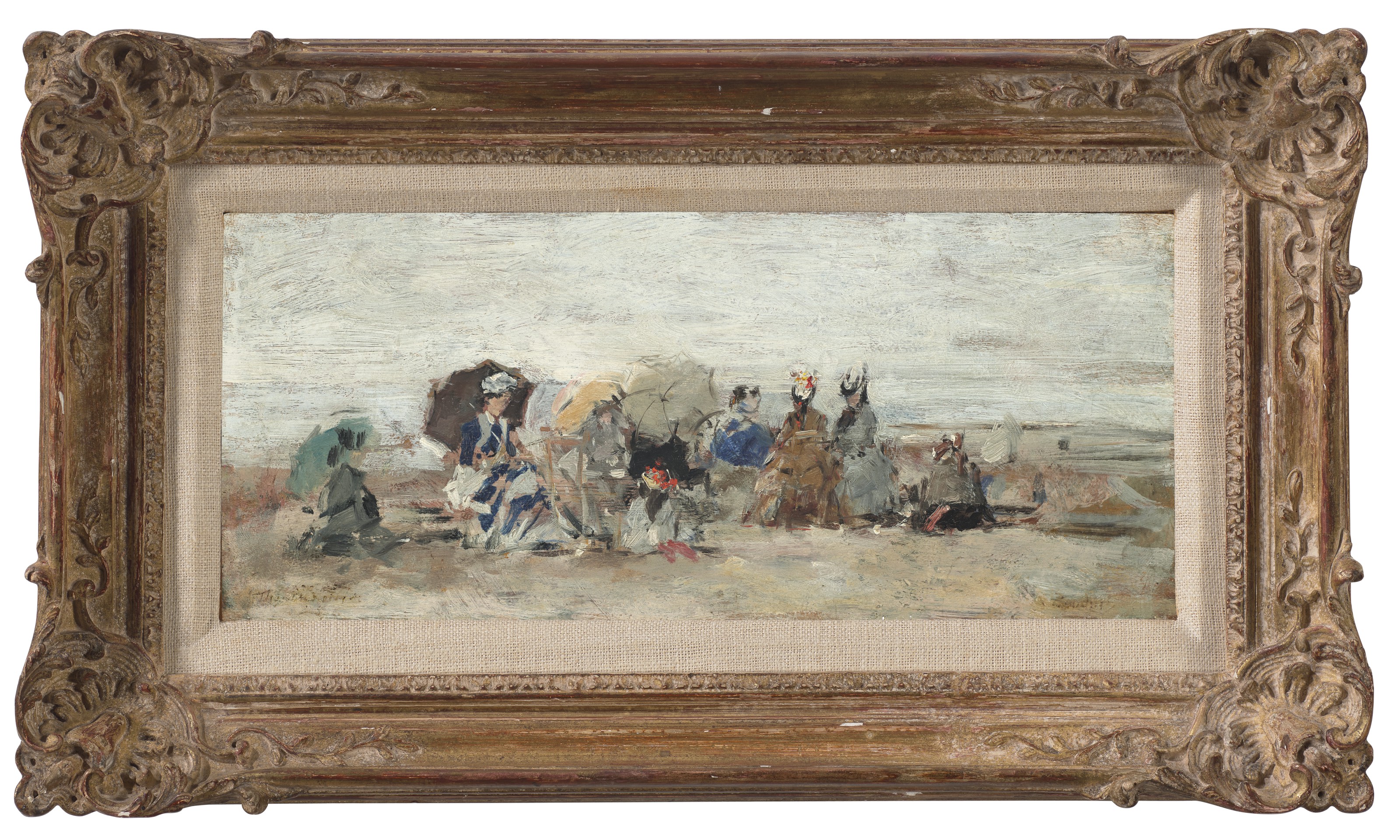 Eugène Boudin — Трувиль, Сцена на пляже, изображение 2