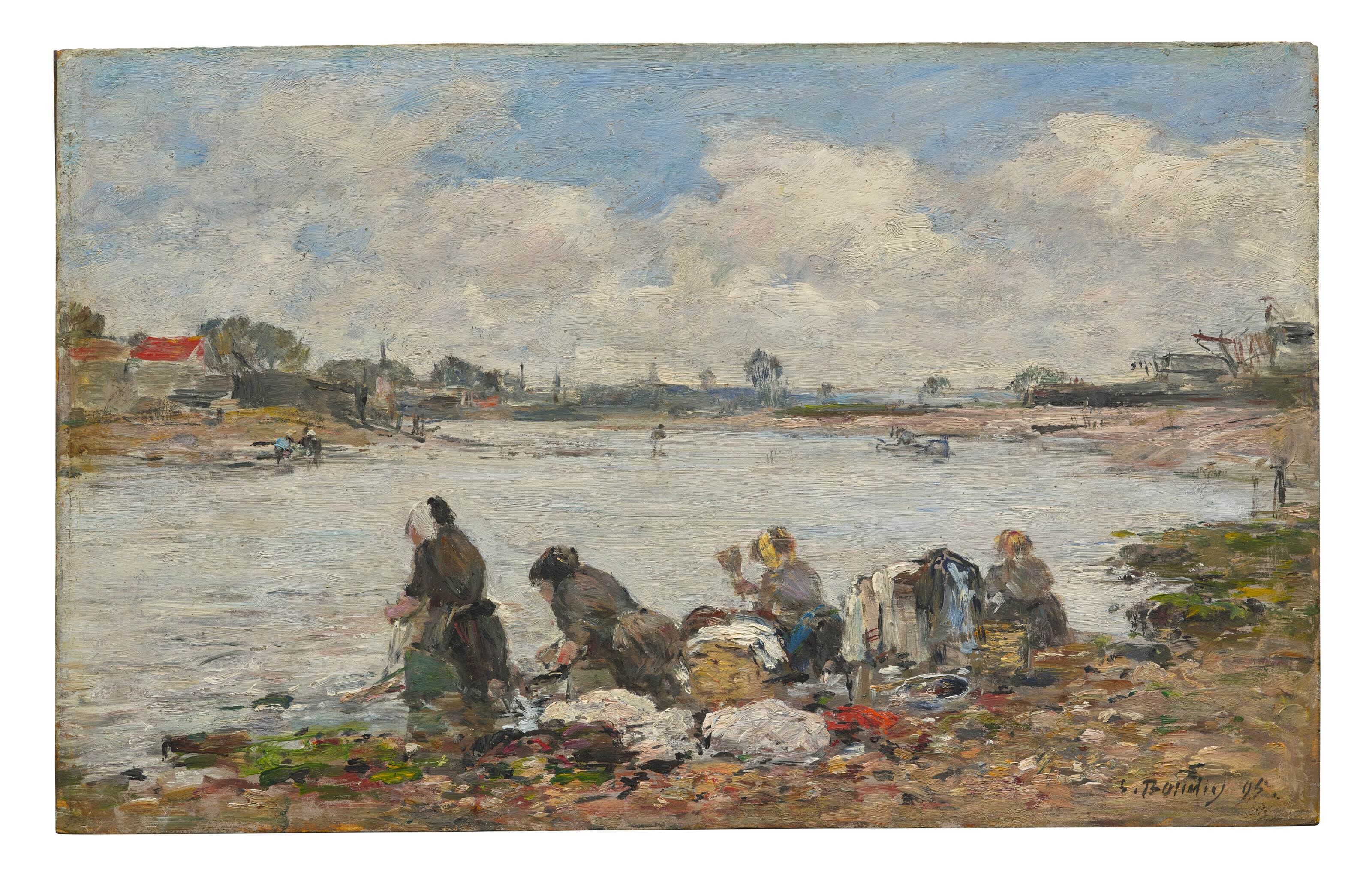 Eugène Boudin — Лавезусы на берегу Тука, изображение 2