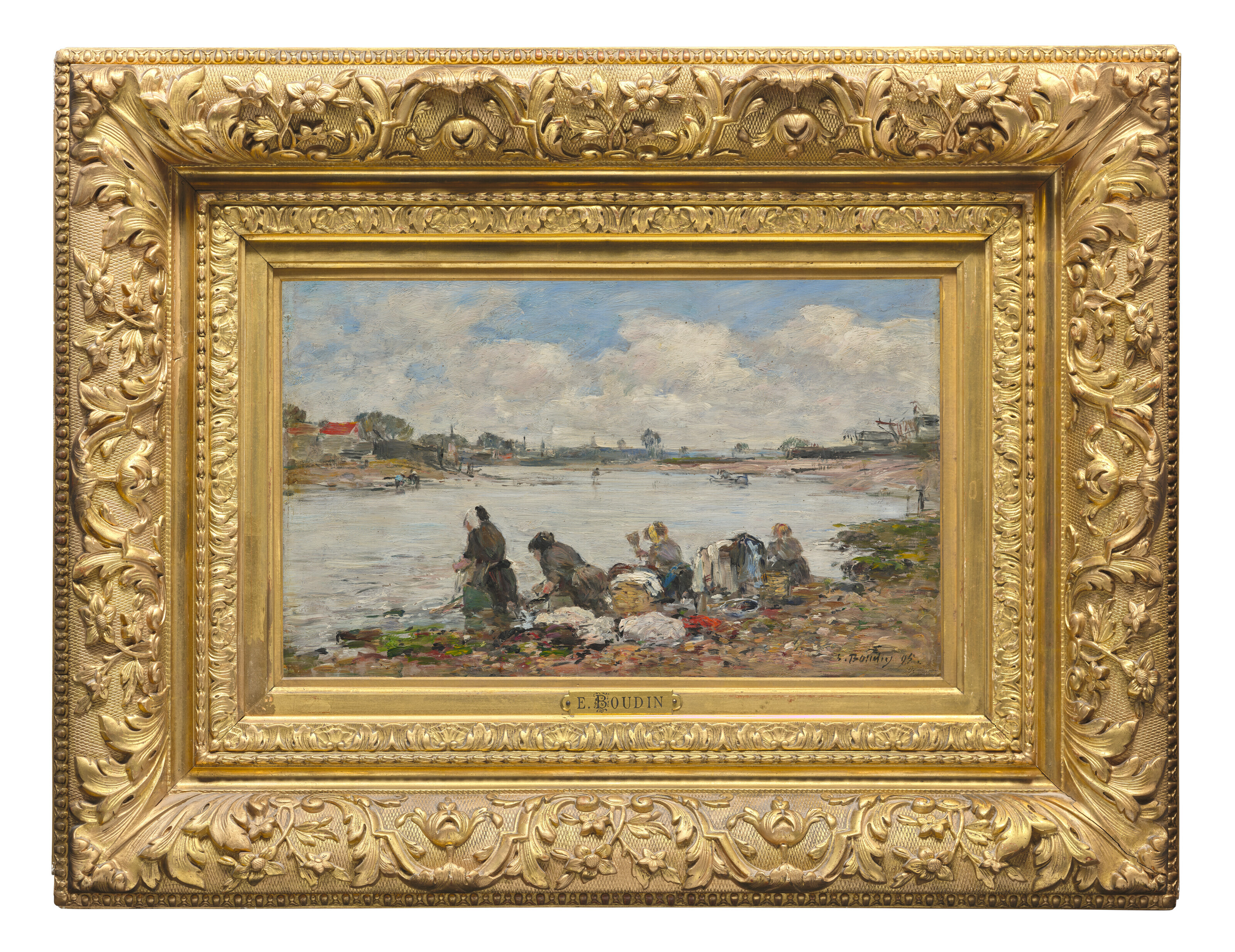 Eugène Boudin — Лавезусы на берегу Тука, изображение 4