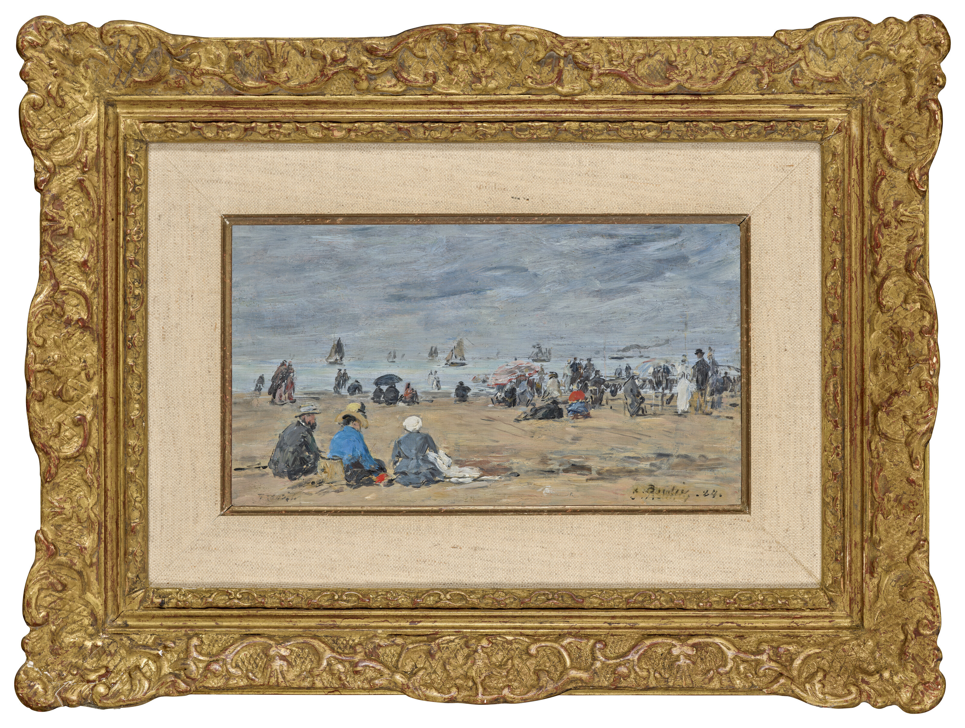 Eugène Boudin — Трувиль, сцена на пляже, изображение 2