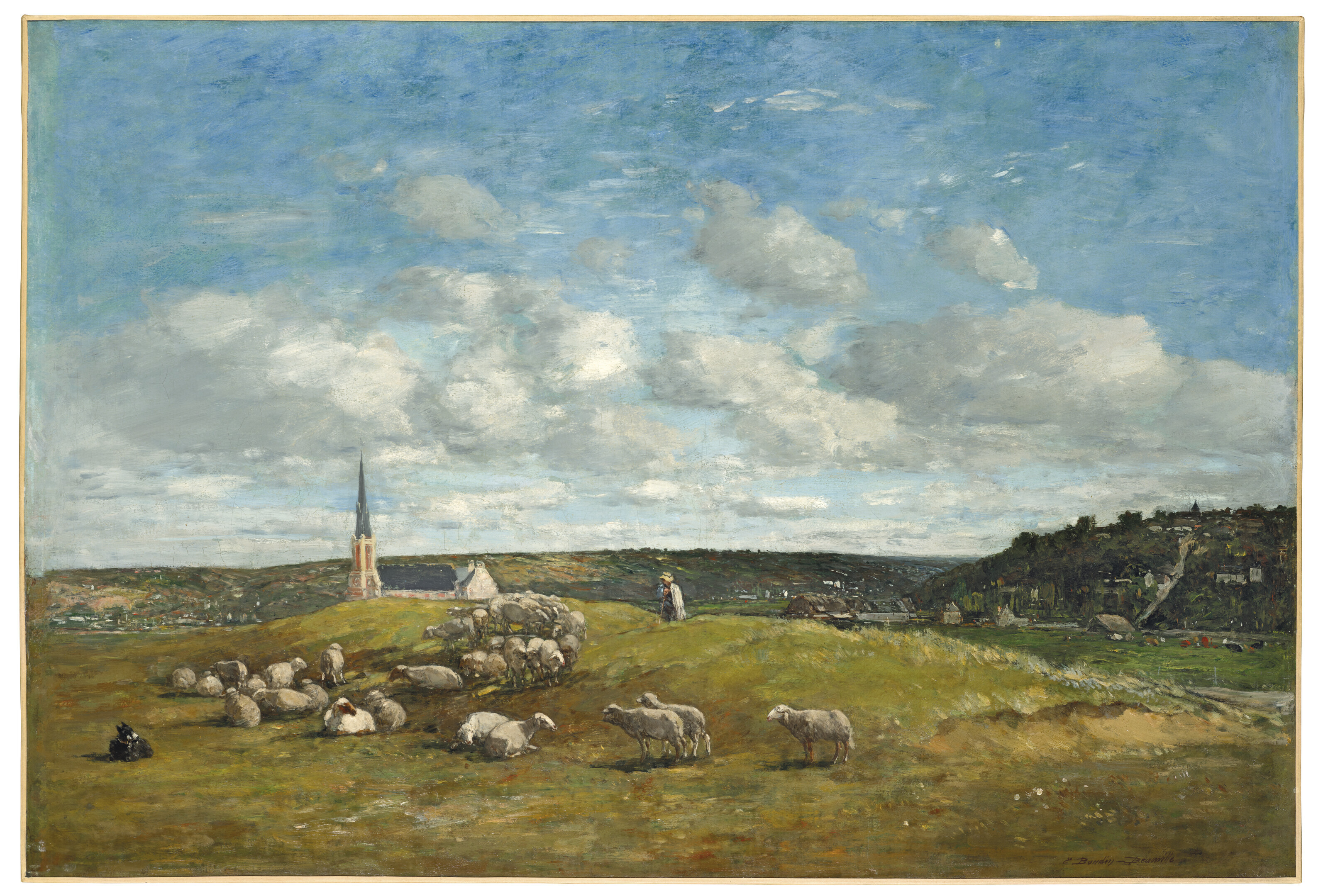 Eugène Boudin — Осмотр окрестностей Довиля, изображение 2