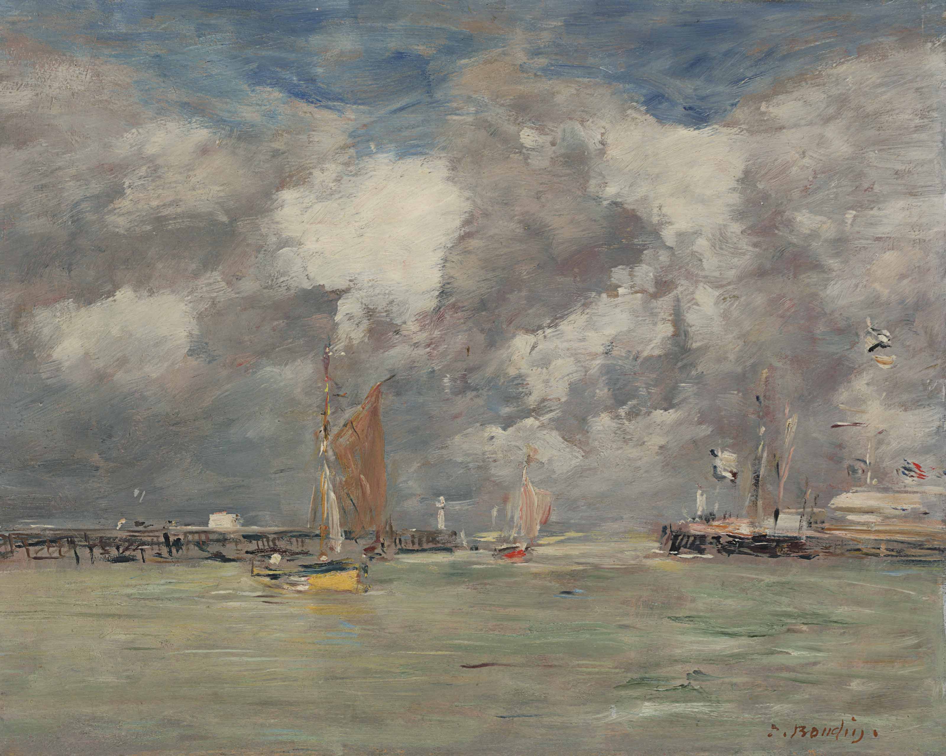 Eugène Boudin — Трувиль, ле-жете, Маре-хот