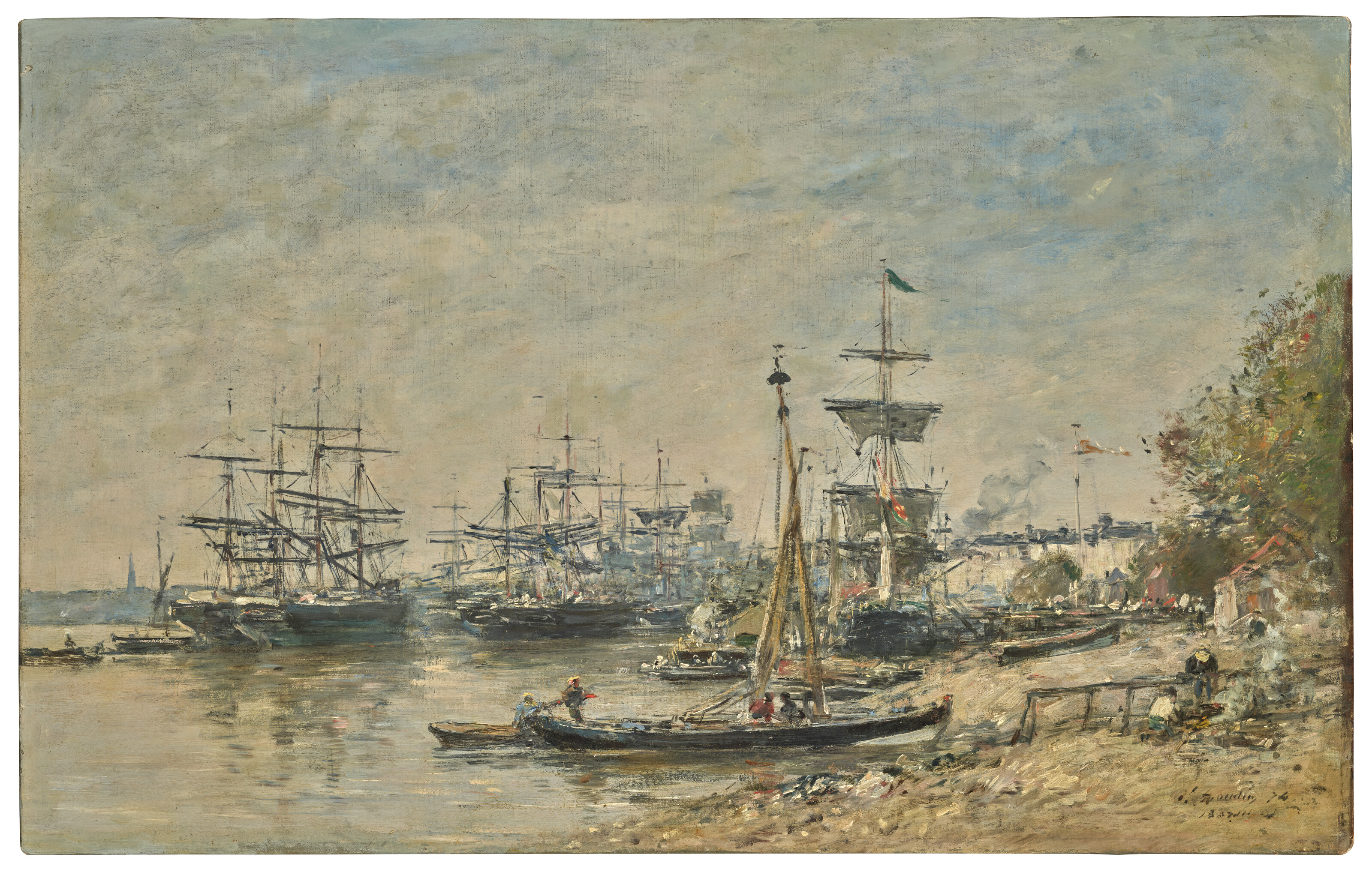 Eugène Boudin — Бордо, ле-порт, изображение 2
