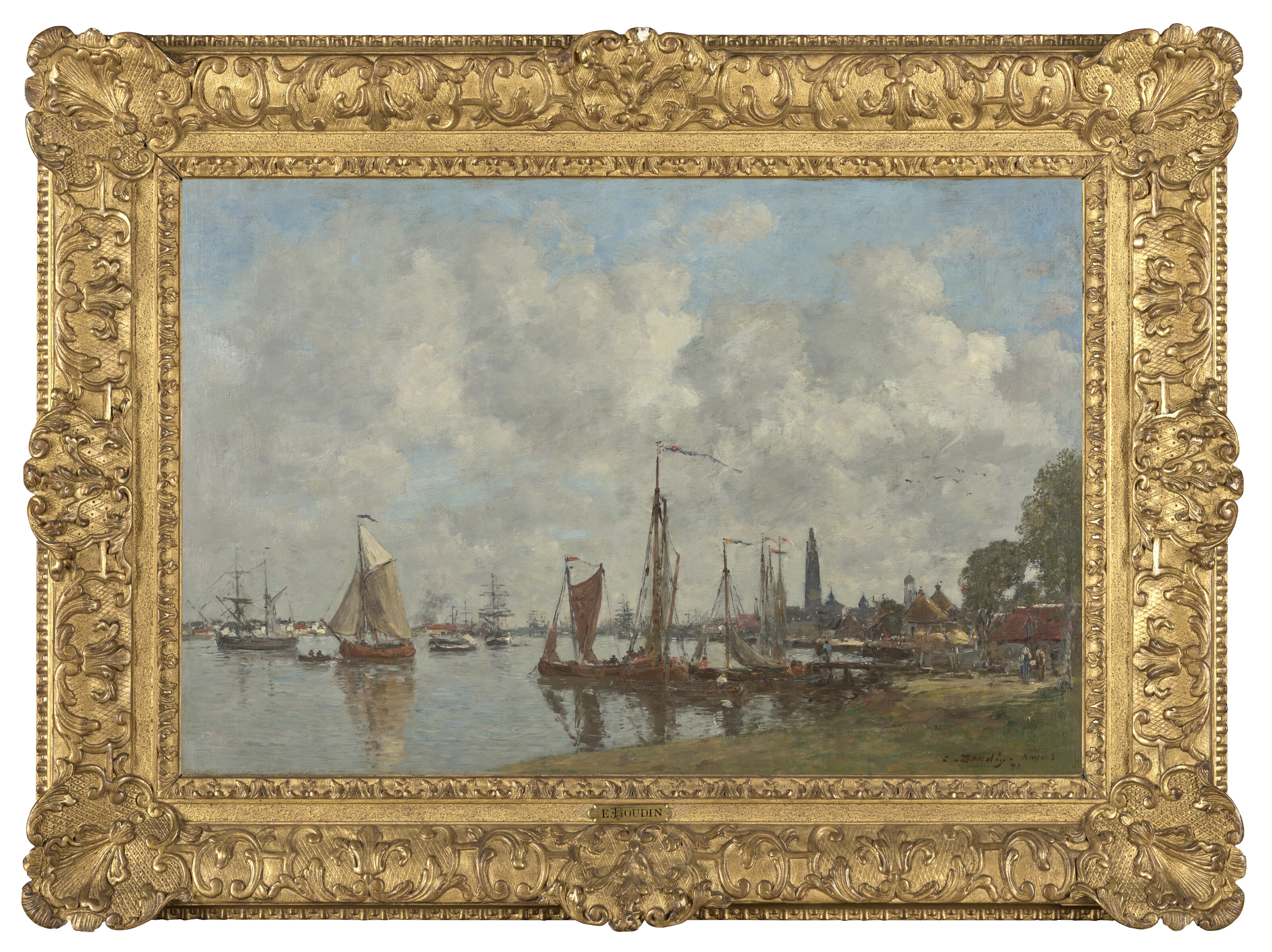 Eugène Boudin — Анверс. Порт в северной цитадели, изображение 4
