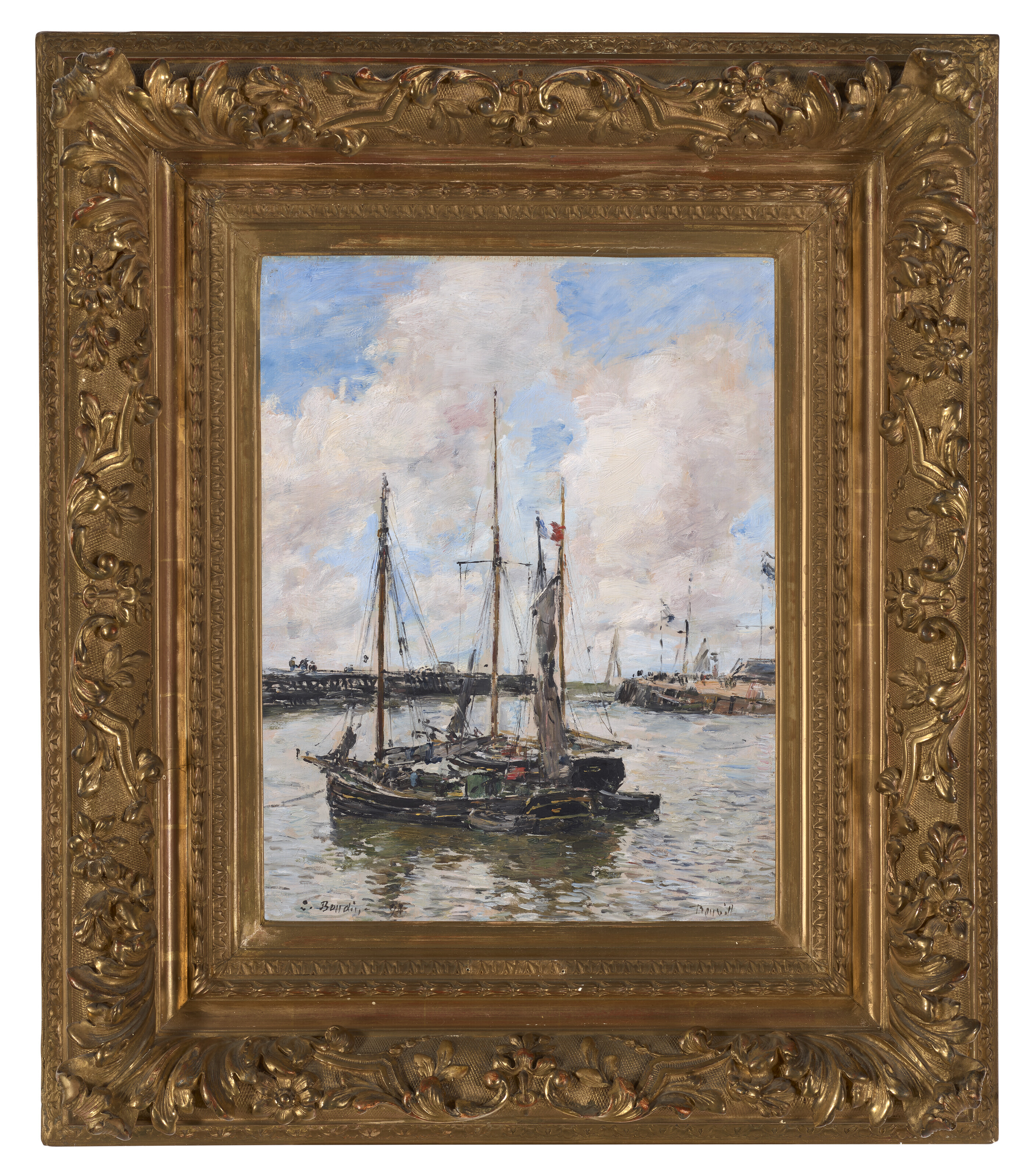 Eugène Boudin — Вход в порт Трувиля, изображение 2
