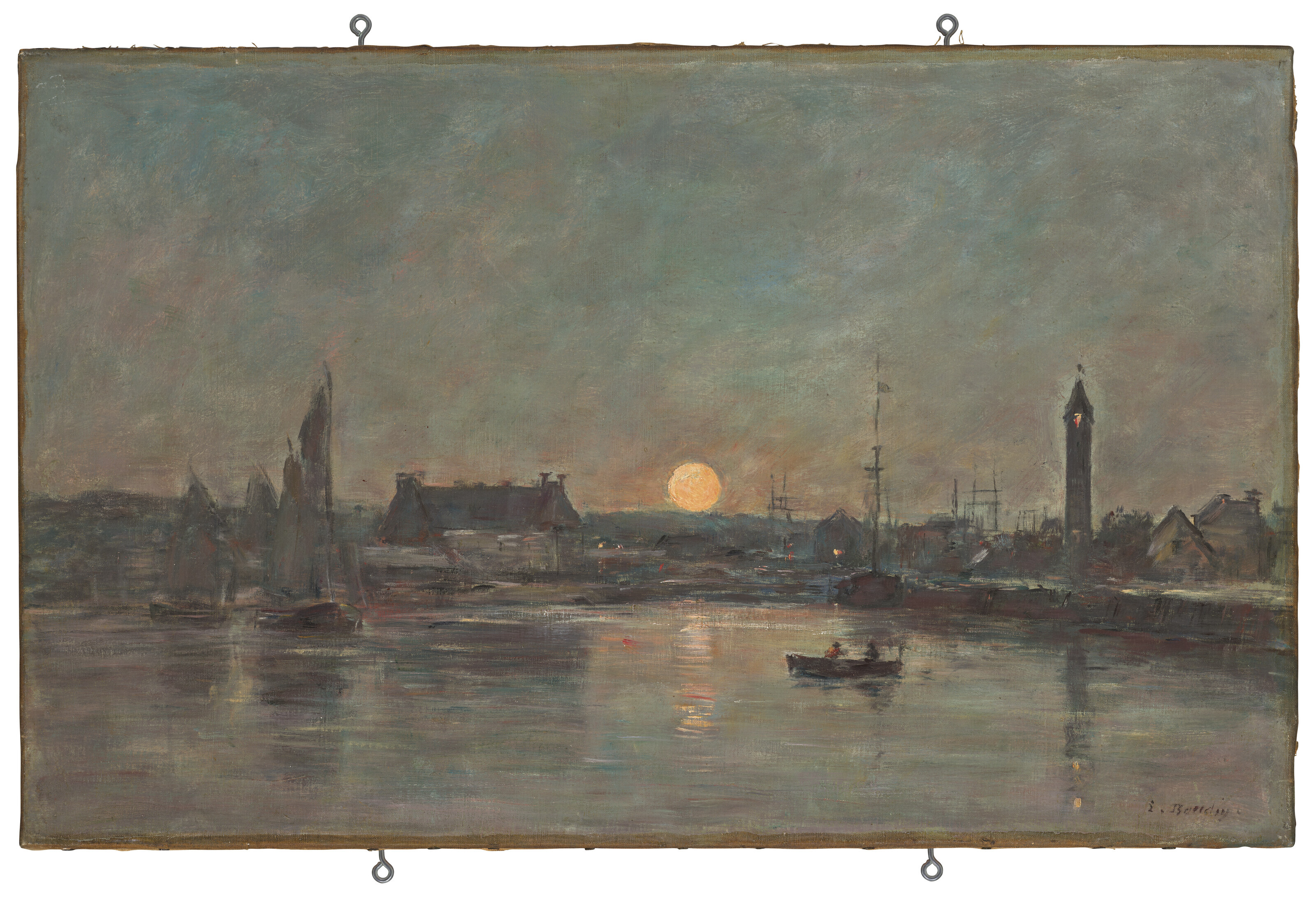 Eugène Boudin — Вид из порта Трувиль на блинницу, изображение 2