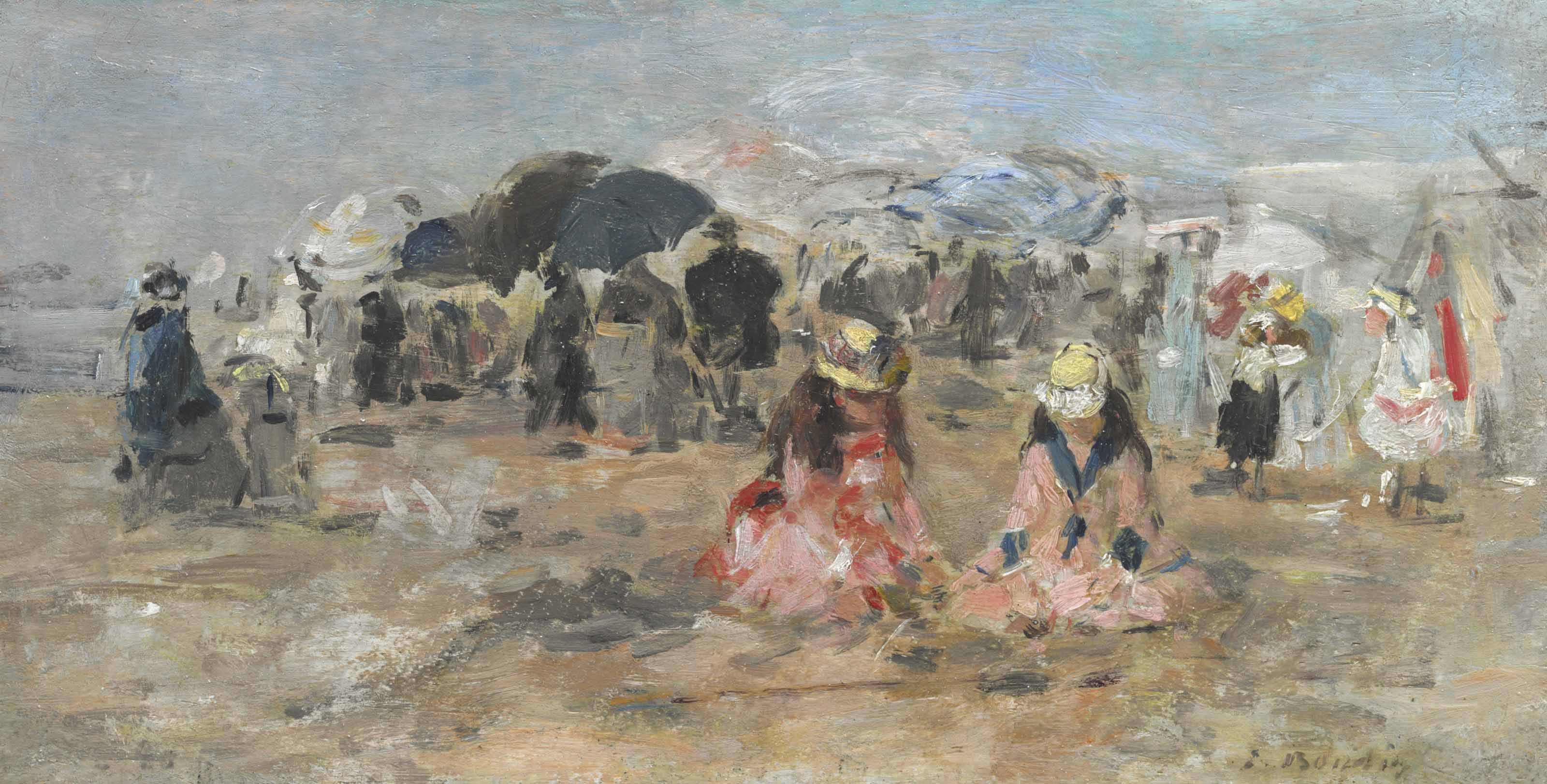Eugène Boudin — Трувиль, Сцена на пляже
