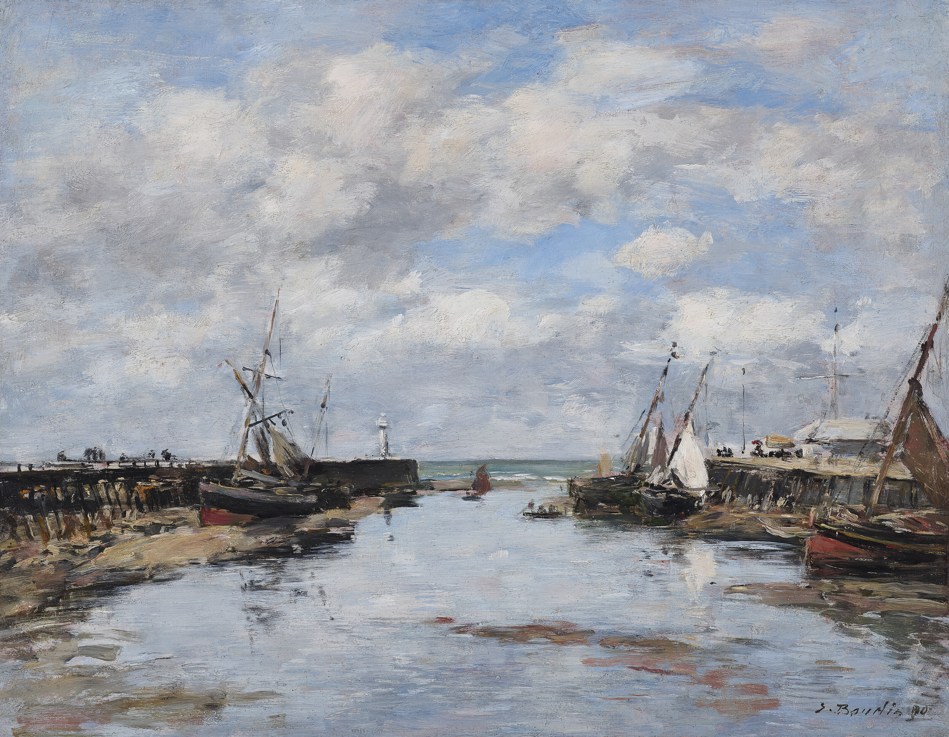 Eugène Boudin — Трувиль, ле-жете, Маре-бассе, изображение 1