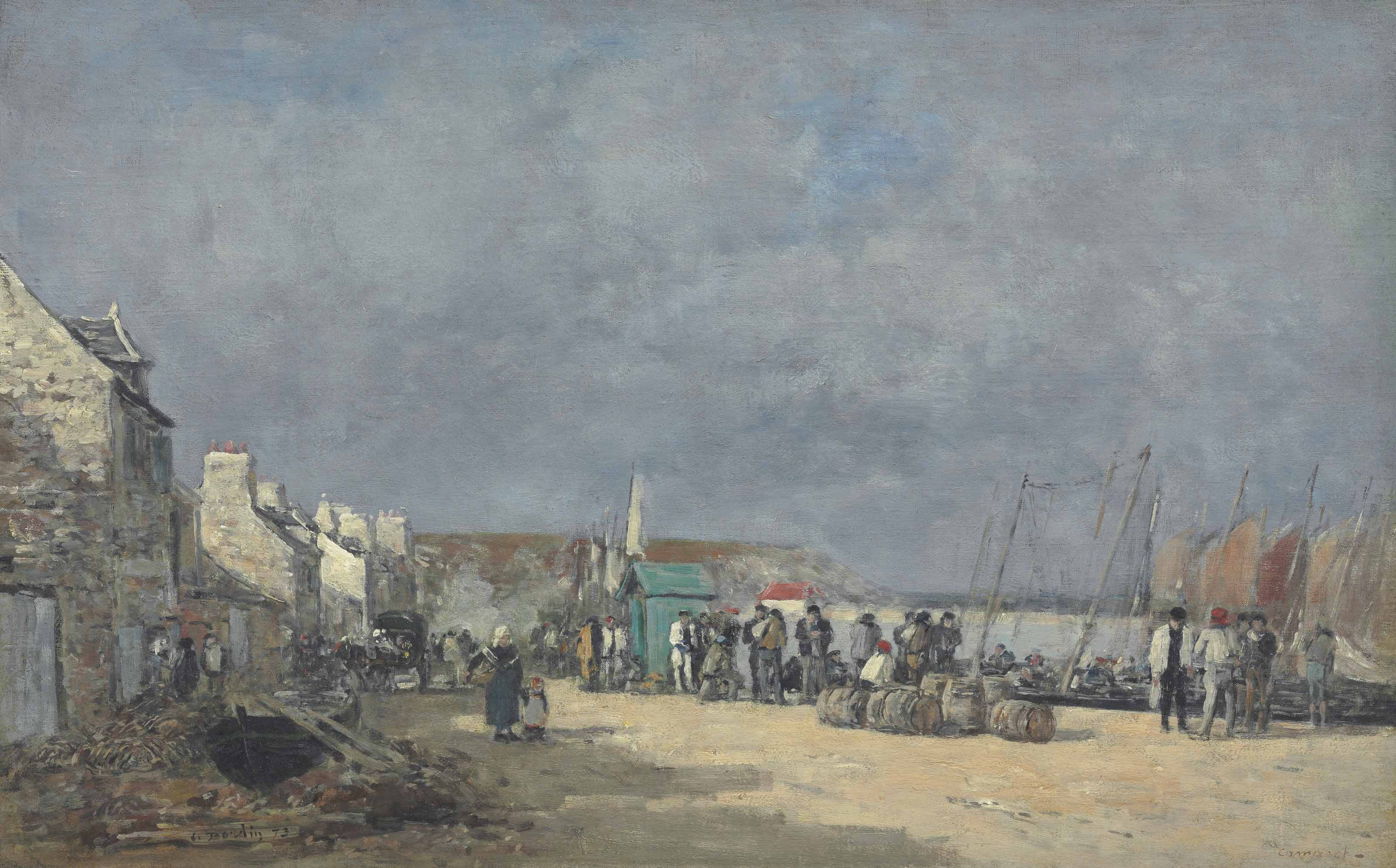 Eugène Boudin — Набережная Камаре, сторож в море