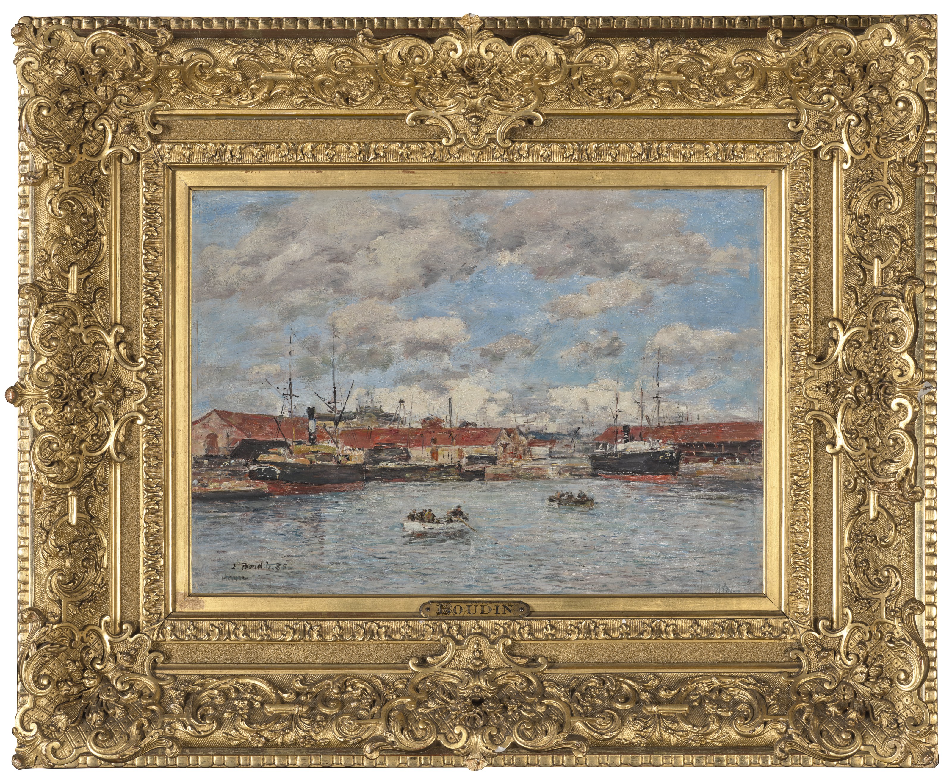 Eugène Boudin — Гавр, портовый район, изображение 2