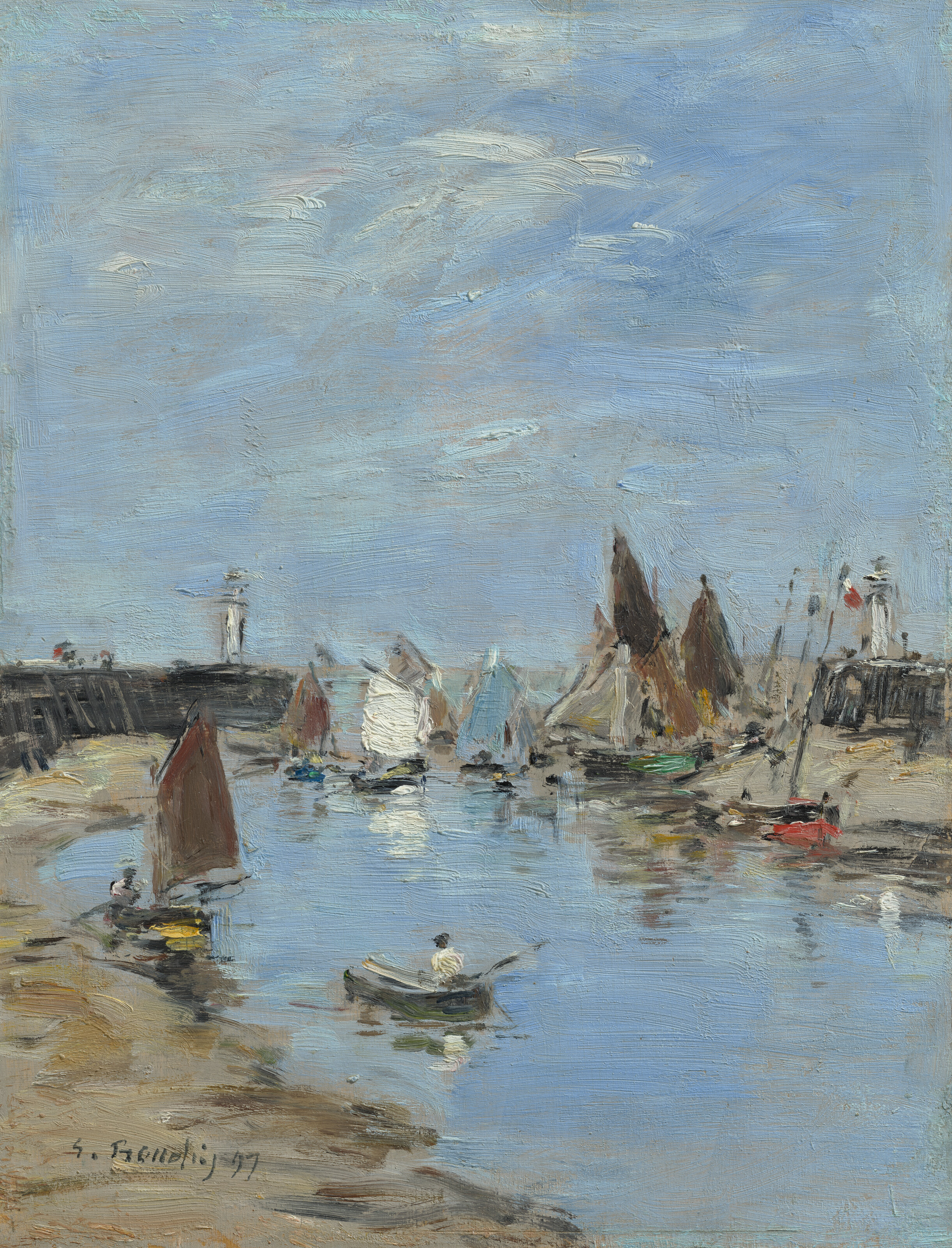 Eugène Boudin — Трувиль. Лес журавлей, Мари-Бассе, изображение 1