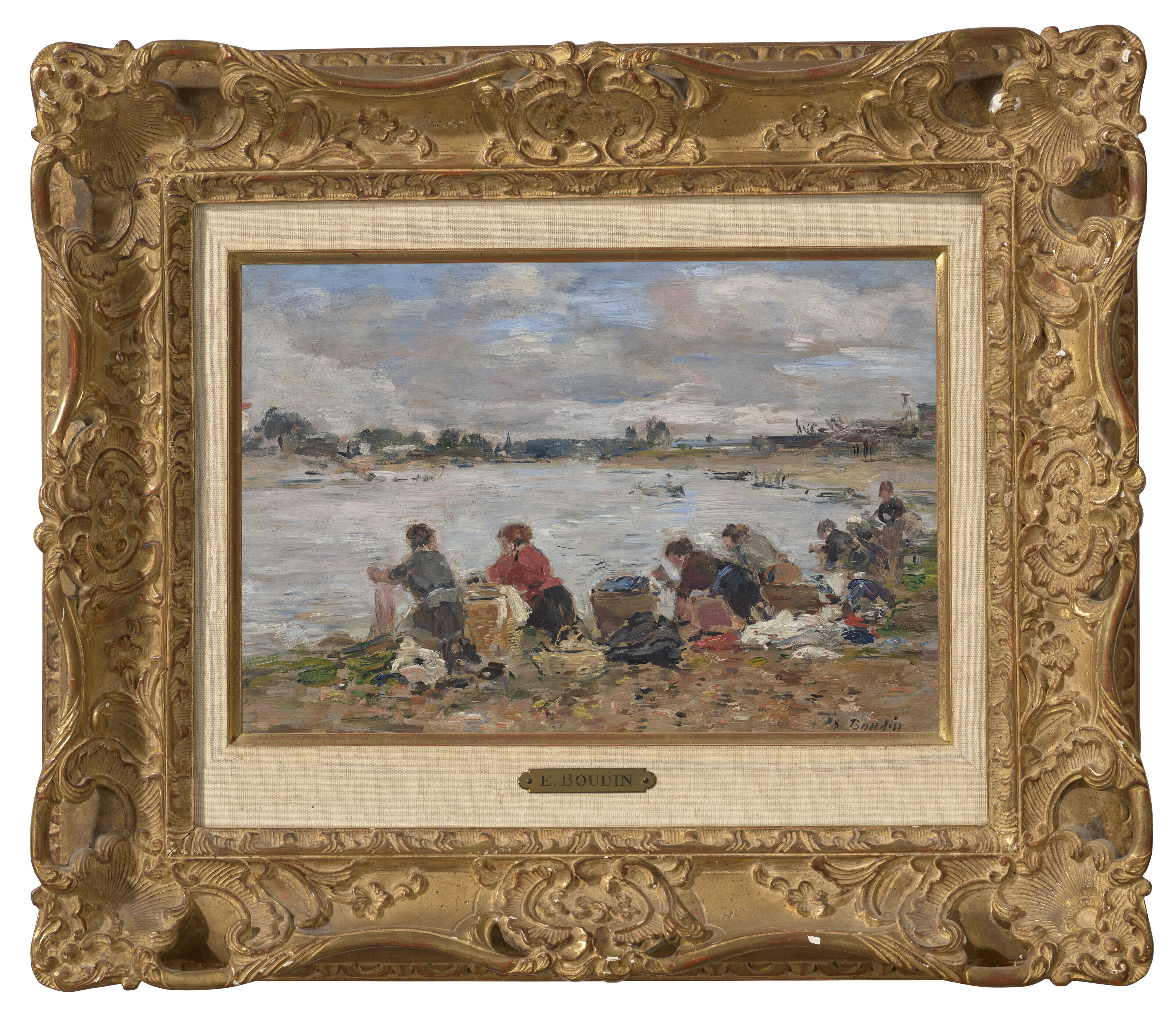 Eugène Boudin — Лавезусы на берегу Тука, изображение 2