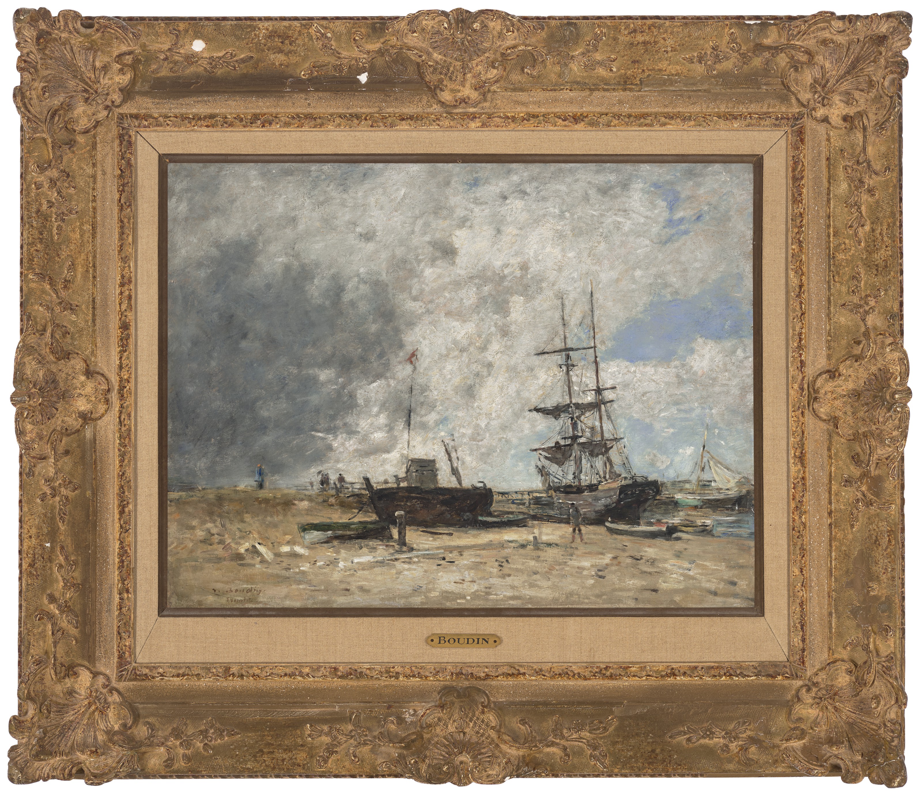 Eugène Boudin — Риваж де Трувиль, маре бассе, изображение 2