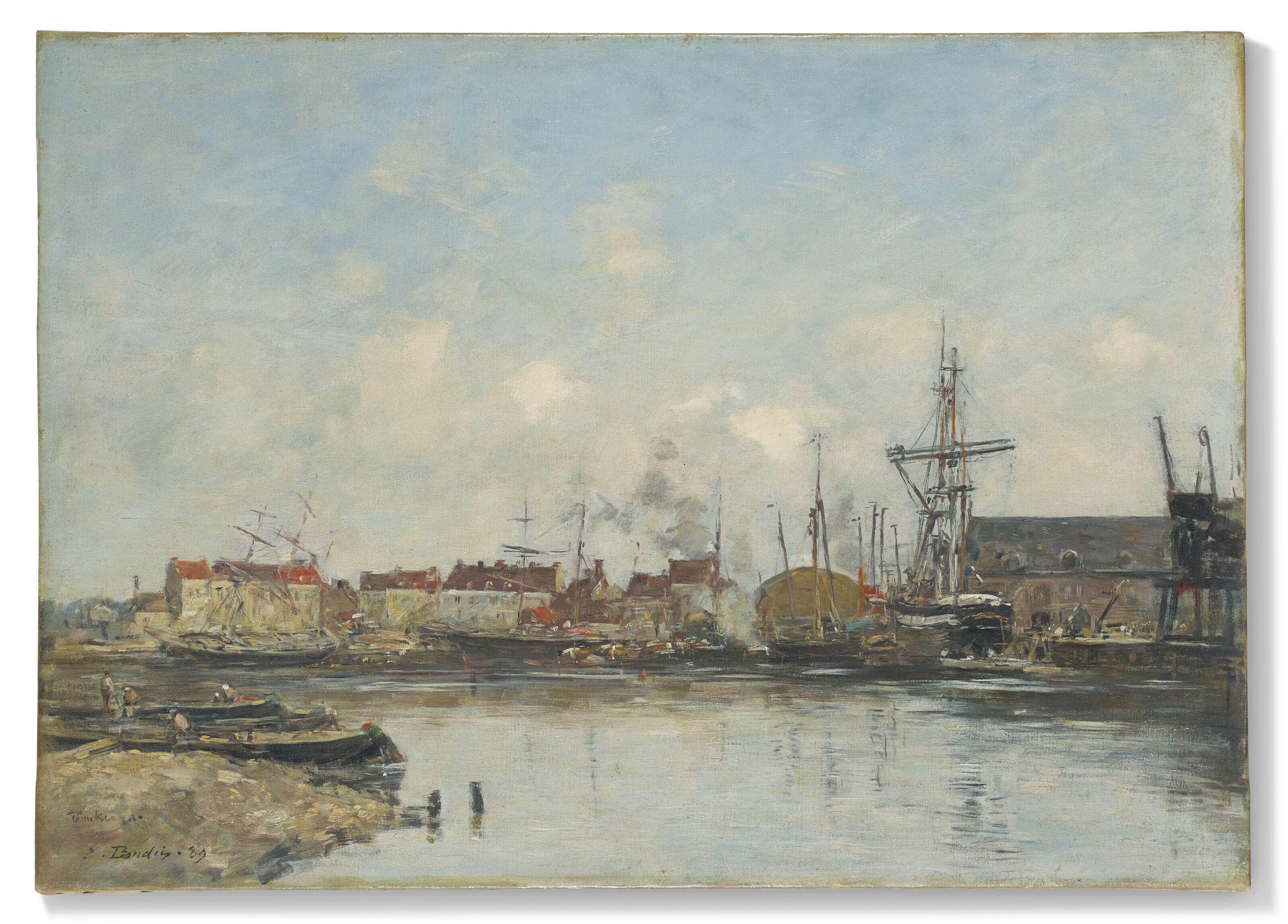 Eugène Boudin — Дюнкерк, старый бассейн, изображение 3
