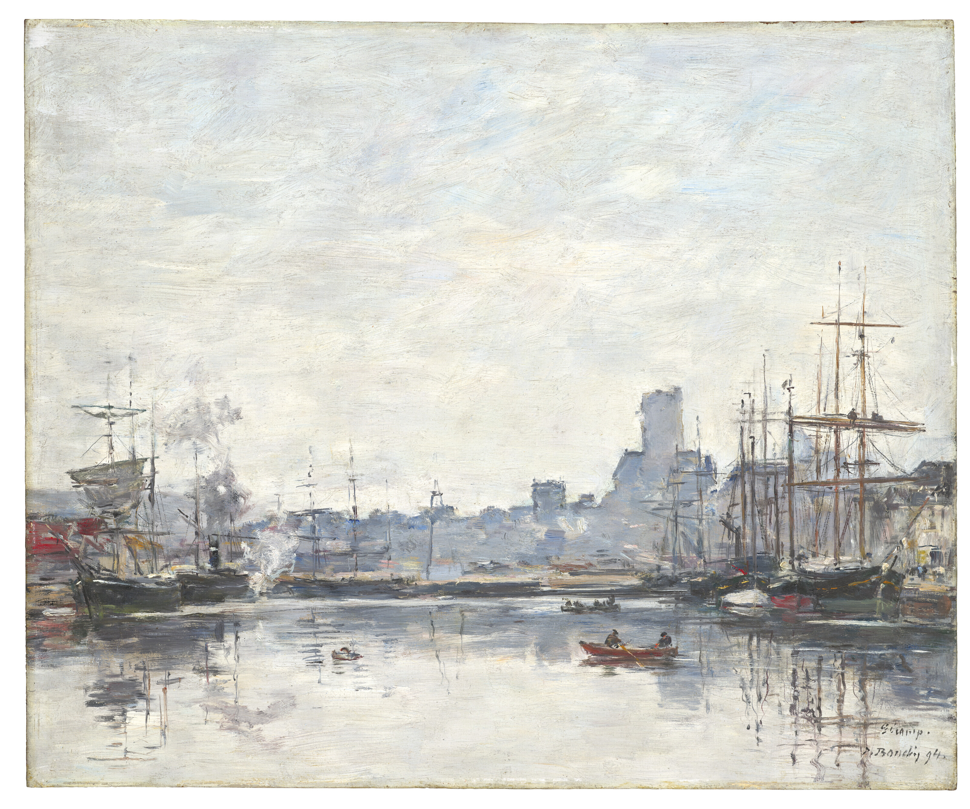 Eugène Boudin — Фекан, временный порт Бруйяр, изображение 2