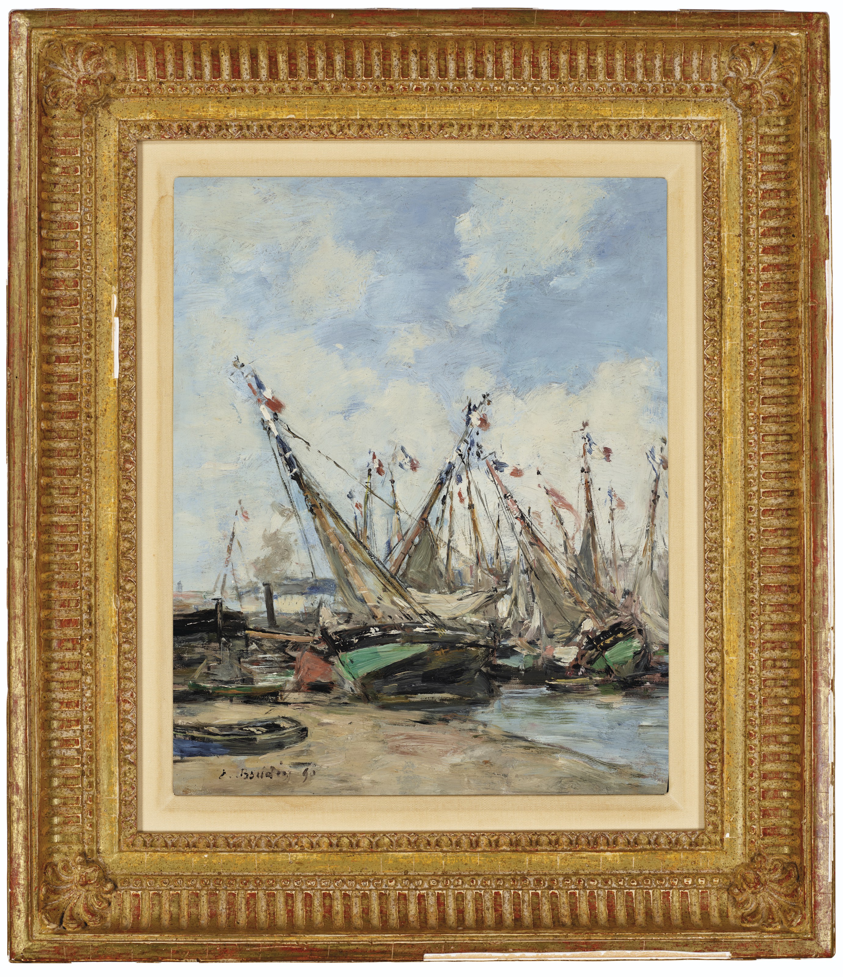 Eugène Boudin — Трувиль, ле-порт, вуали-эскулапы, изображение 2