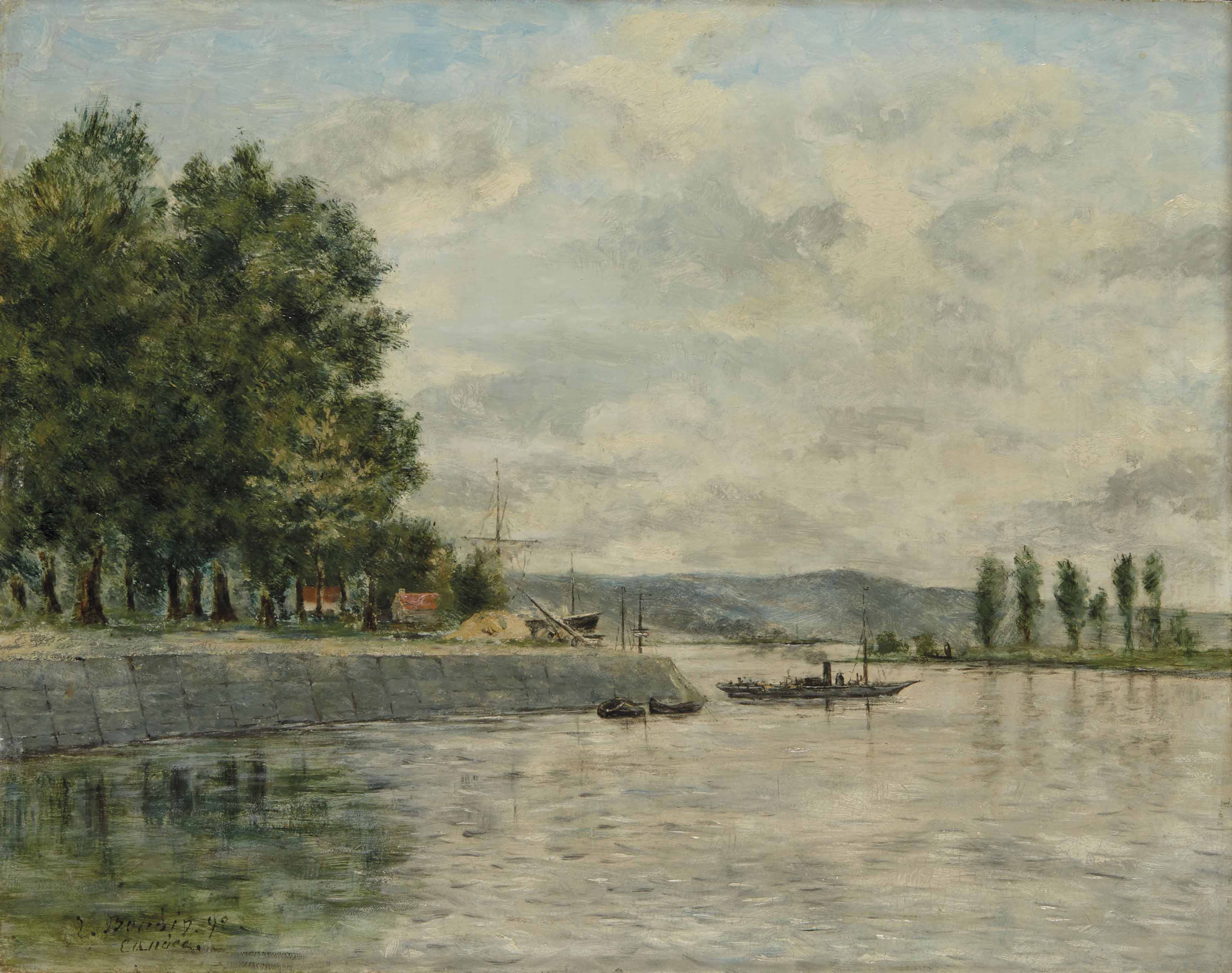 Eugène Boudin — Кодебек-ан-Ко, берега Сены