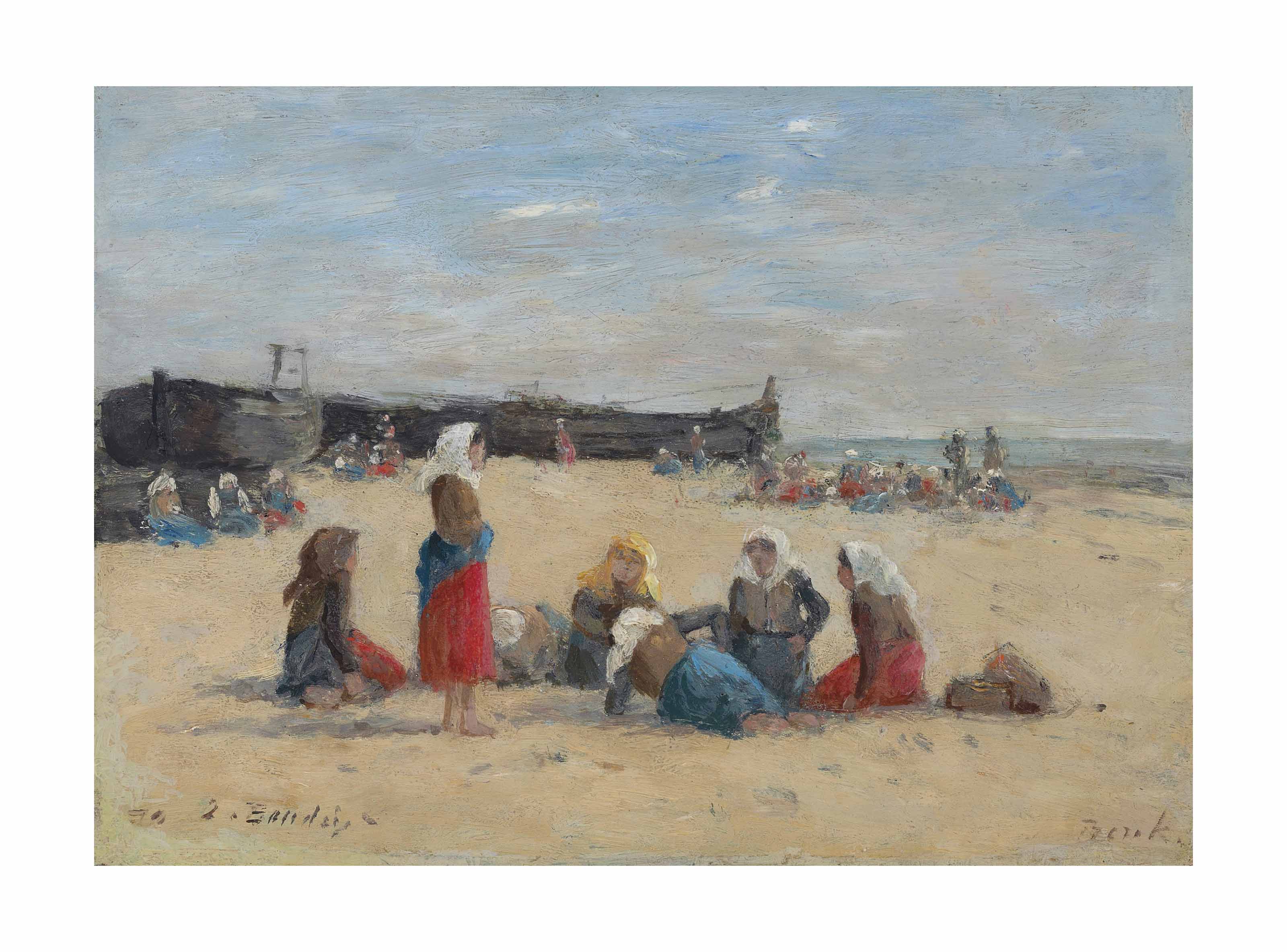 Eugène Boudin — Берк. Пески на пляже