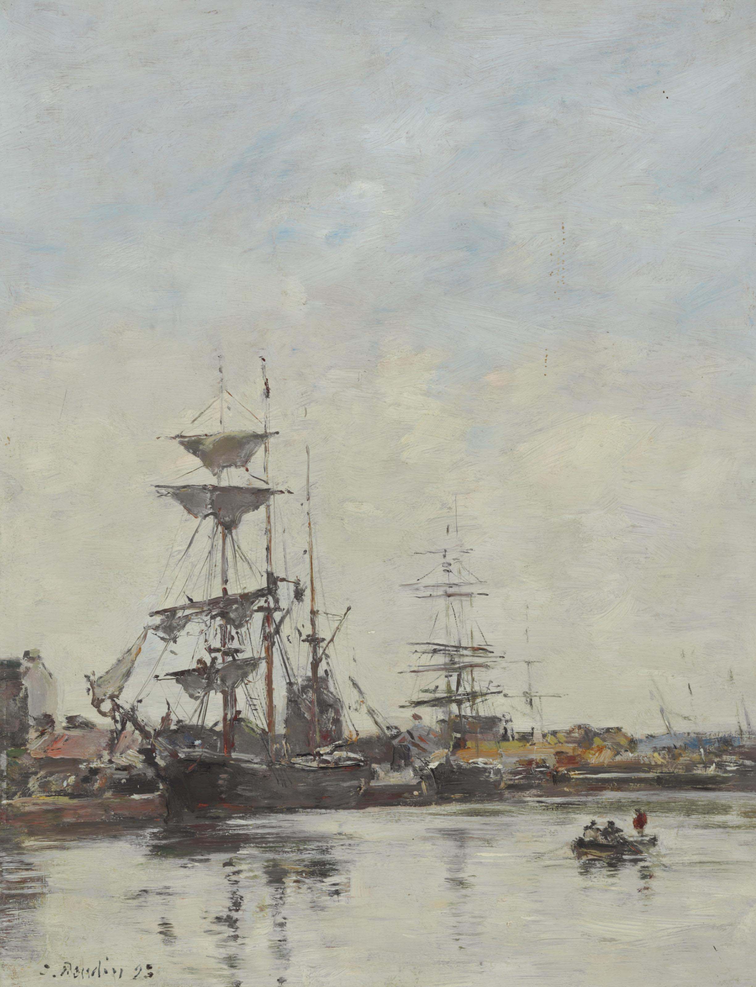 Eugène Boudin — Бассейн Довиля (Эффект утра)