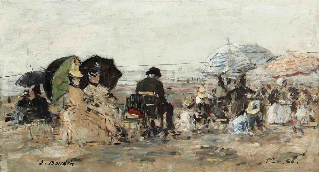 Eugène Boudin — Трувиль, сцена на пляже