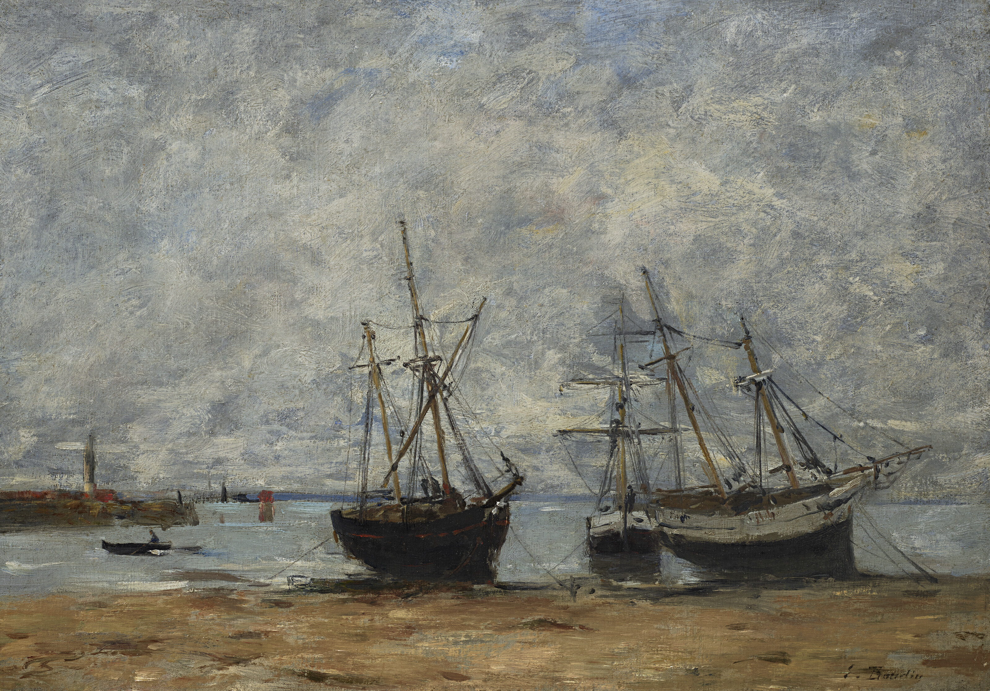 Eugène Boudin — Портрие, ле-порт-маре-бассе, изображение 1