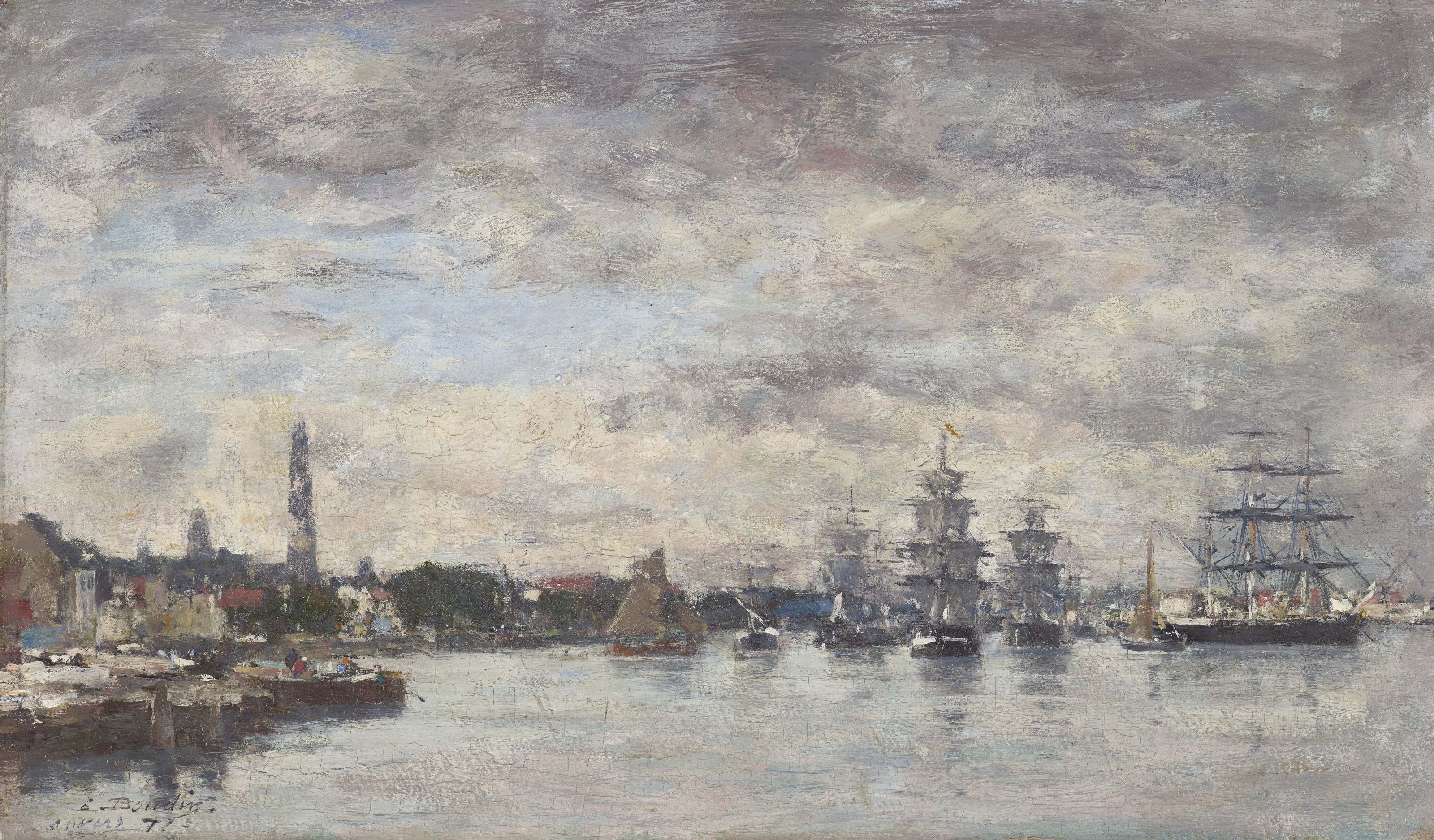 Eugène Boudin — Анвер, Бато-сюр-л'Эско, изображение 1