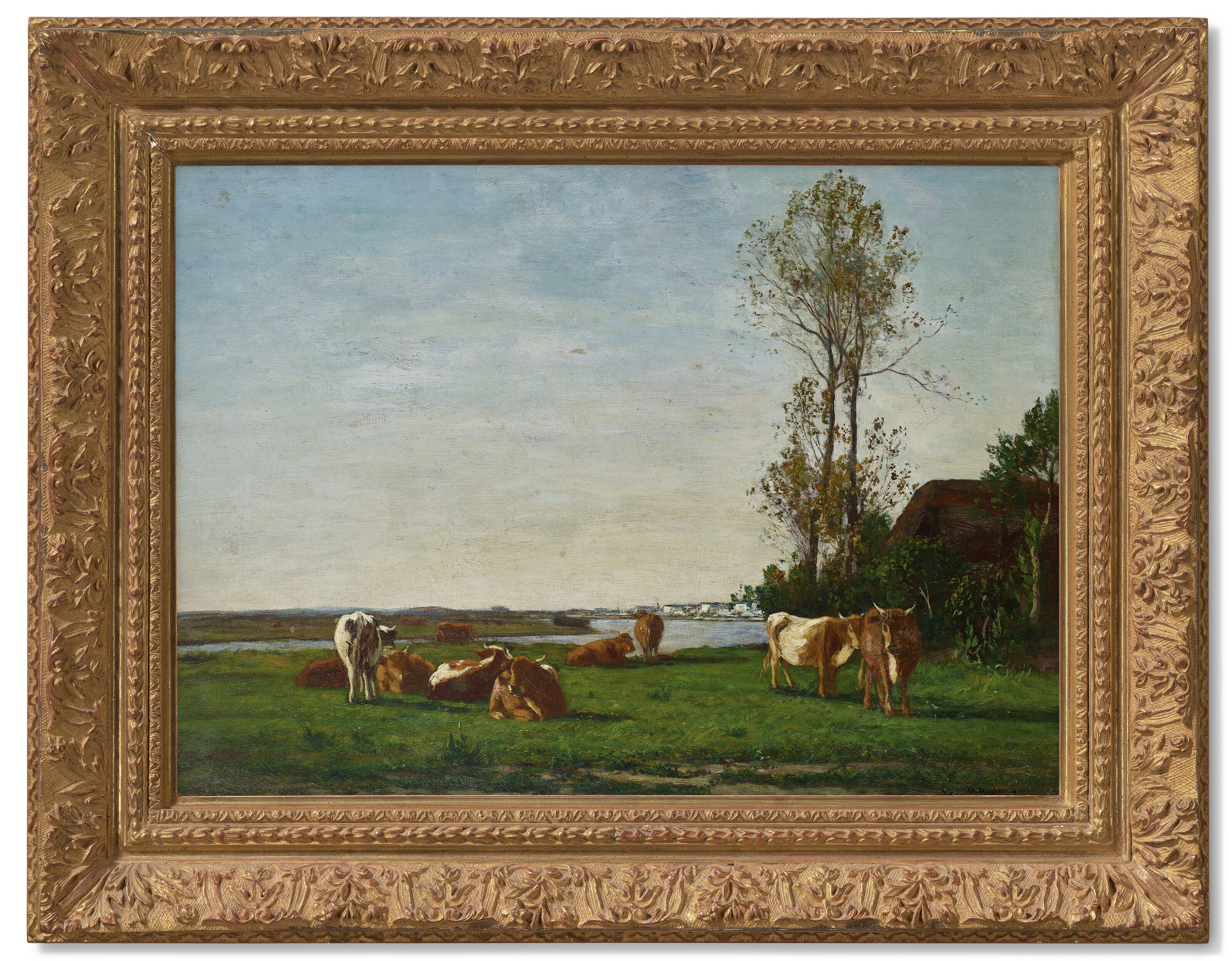 Eugène Boudin — Замок и усадьба на границе Туков, изображение 2