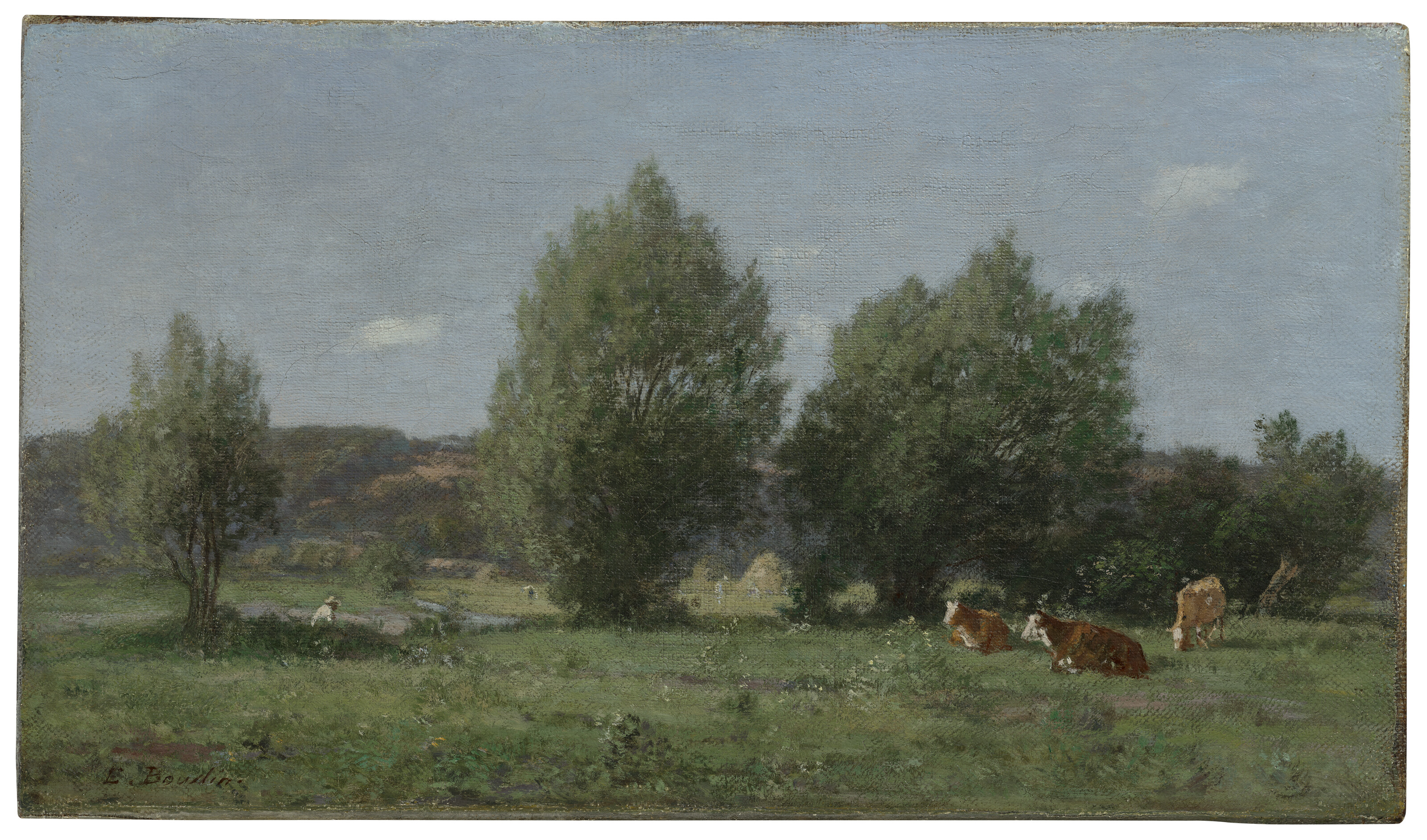 Eugène Boudin — Окрестности Онфлера, Патураж, изображение 2