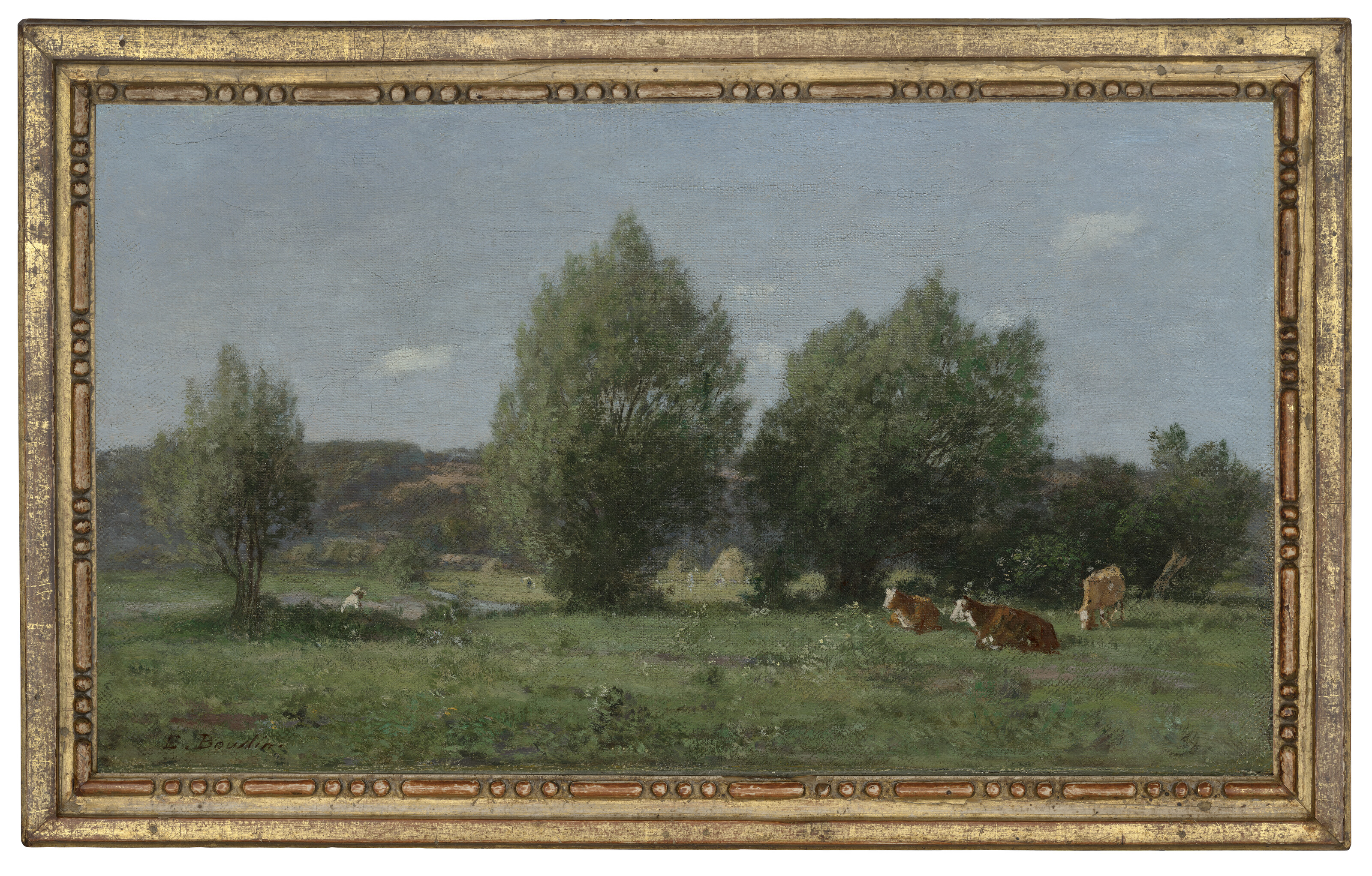Eugène Boudin — Окрестности Онфлера, Патураж, изображение 4
