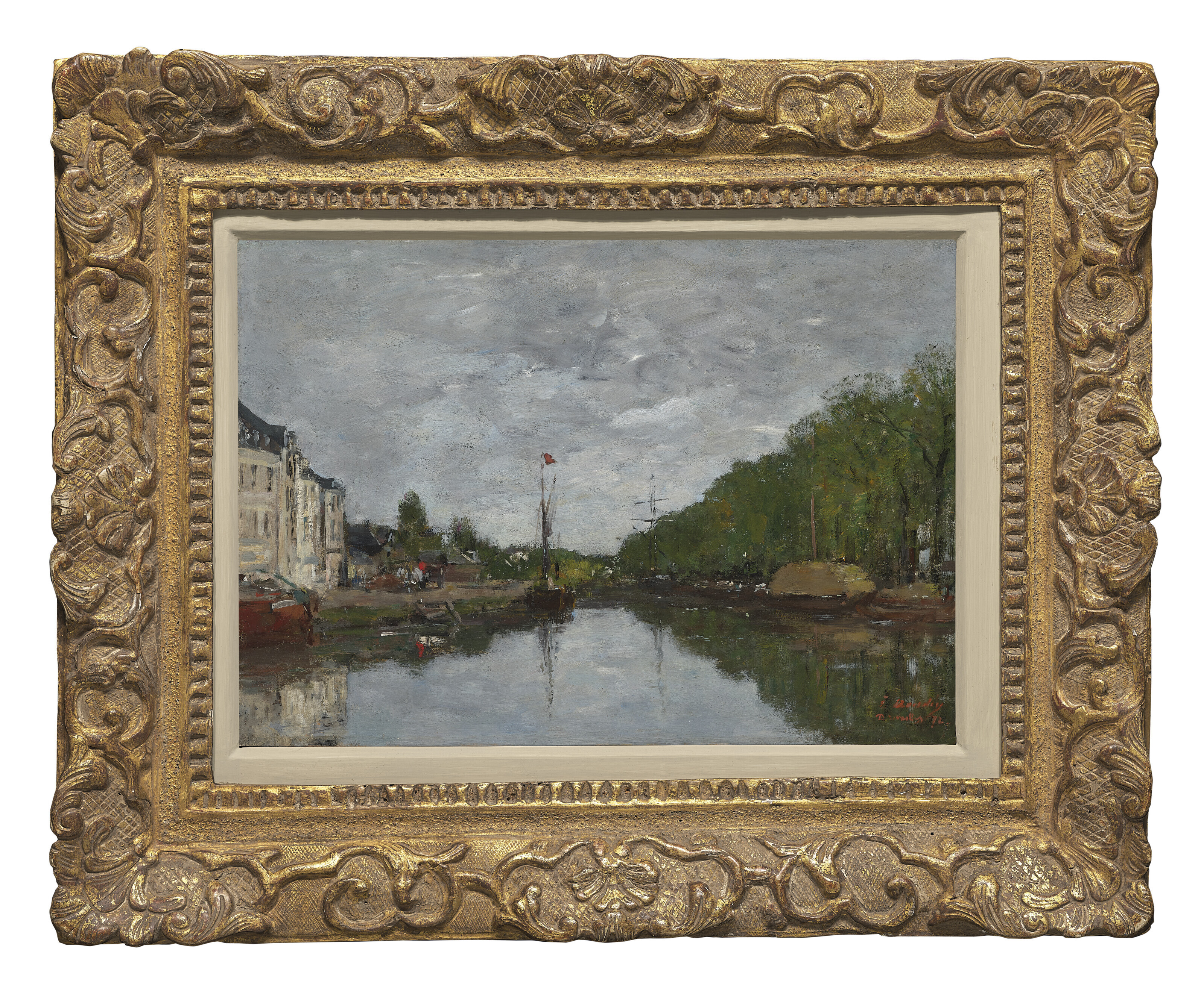 Eugène Boudin — Брюссель, канал аллеи Верт, изображение 4