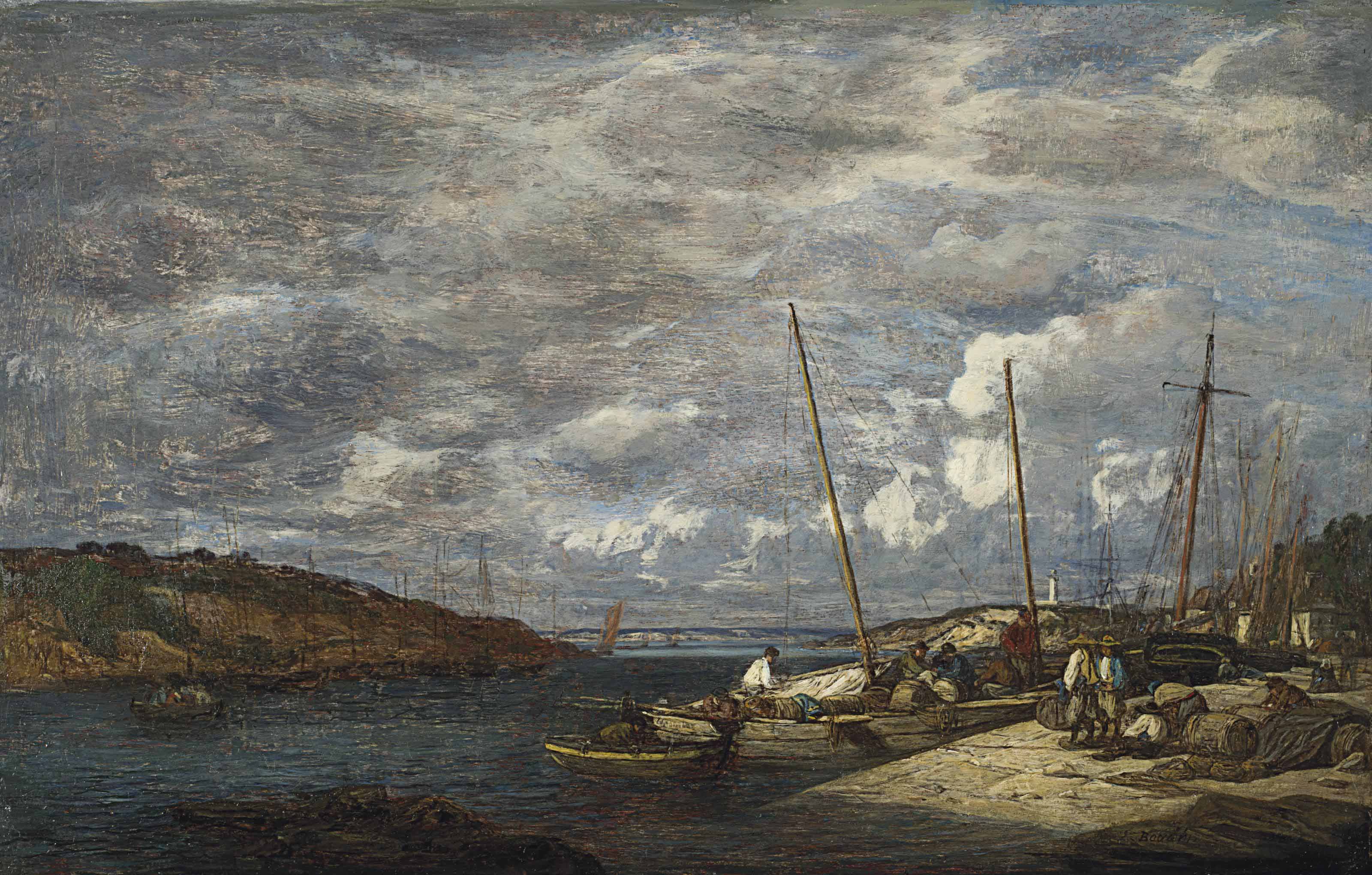 Eugène Boudin — Дуарнене. Замок пеш на набережной