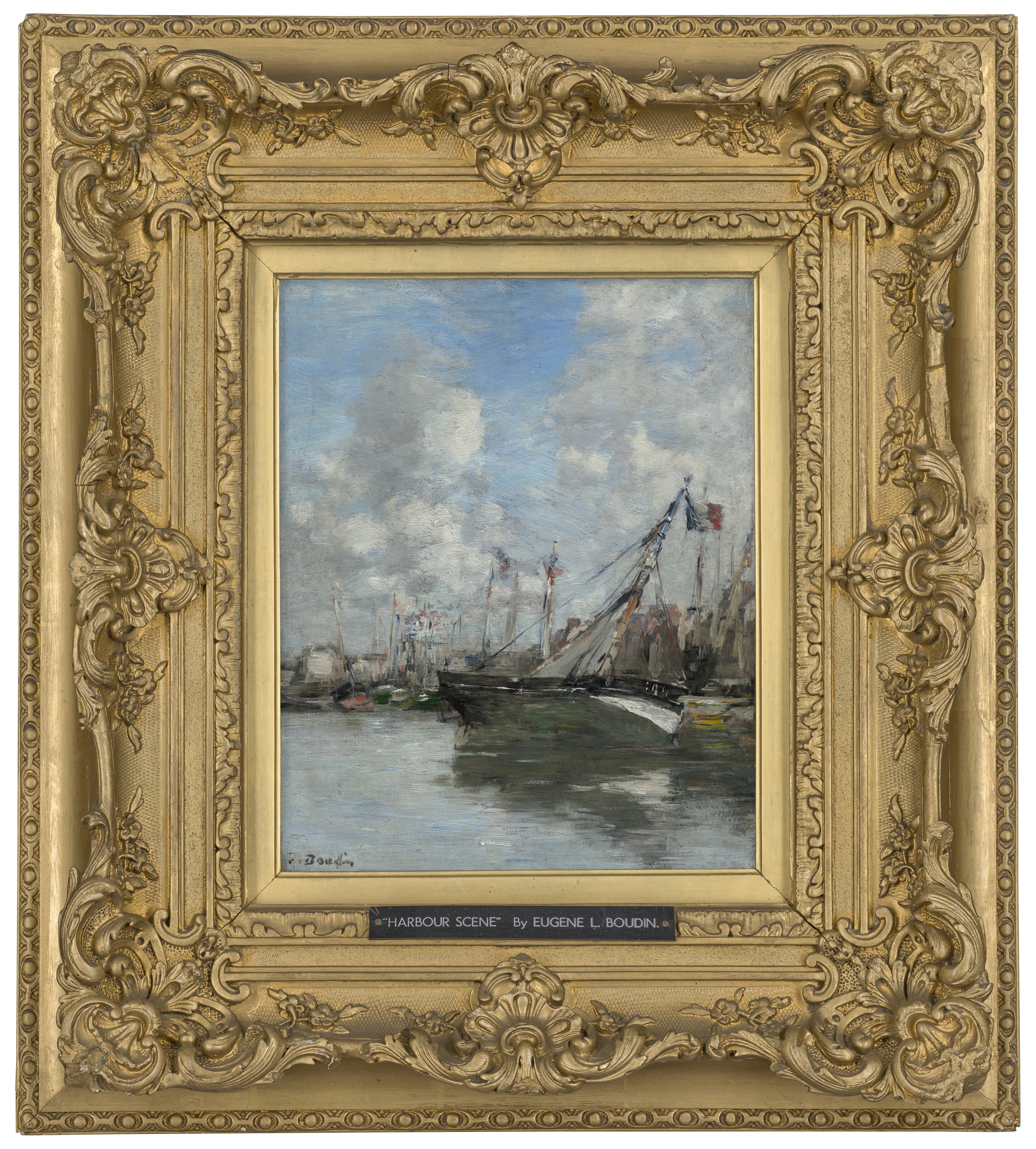 Eugène Boudin — Трувиль, барки с друзьями, изображение 2