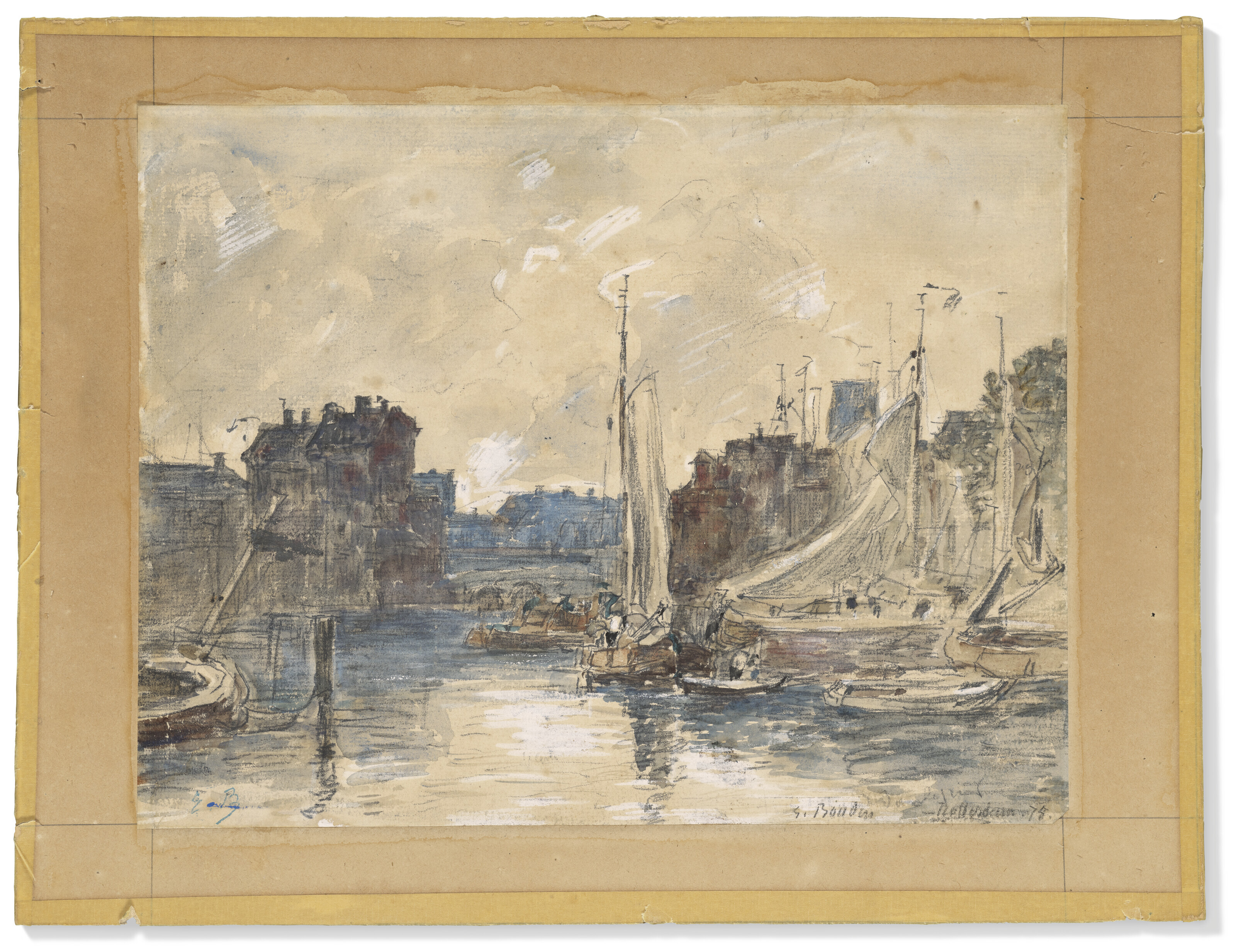 Eugène Boudin — Порт-де-Роттердам, изображение 3