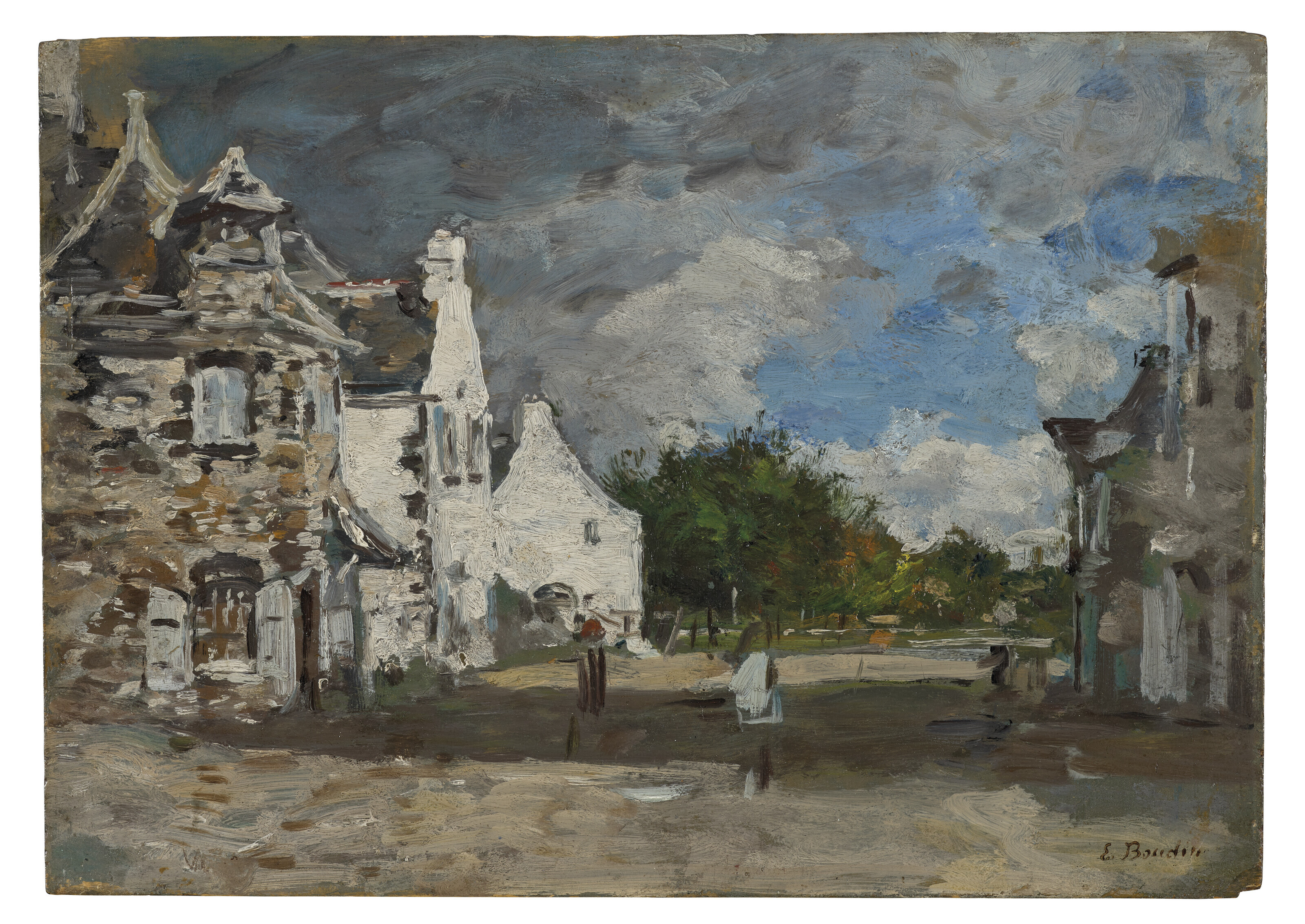 Eugène Boudin — Ле Фау, монета деревни, изображение 2