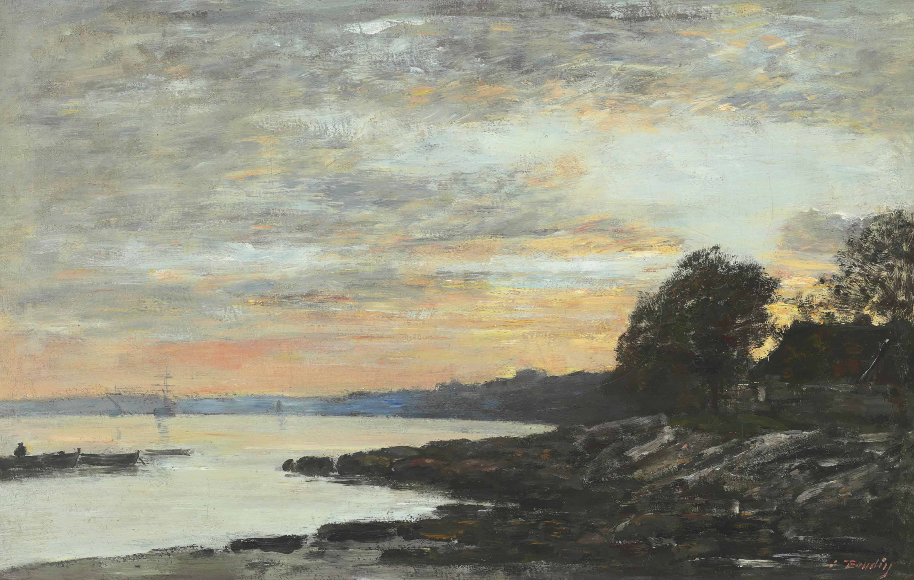 Eugène Boudin — Раде-де-Брест, бухта Камфру, набережная Керхор